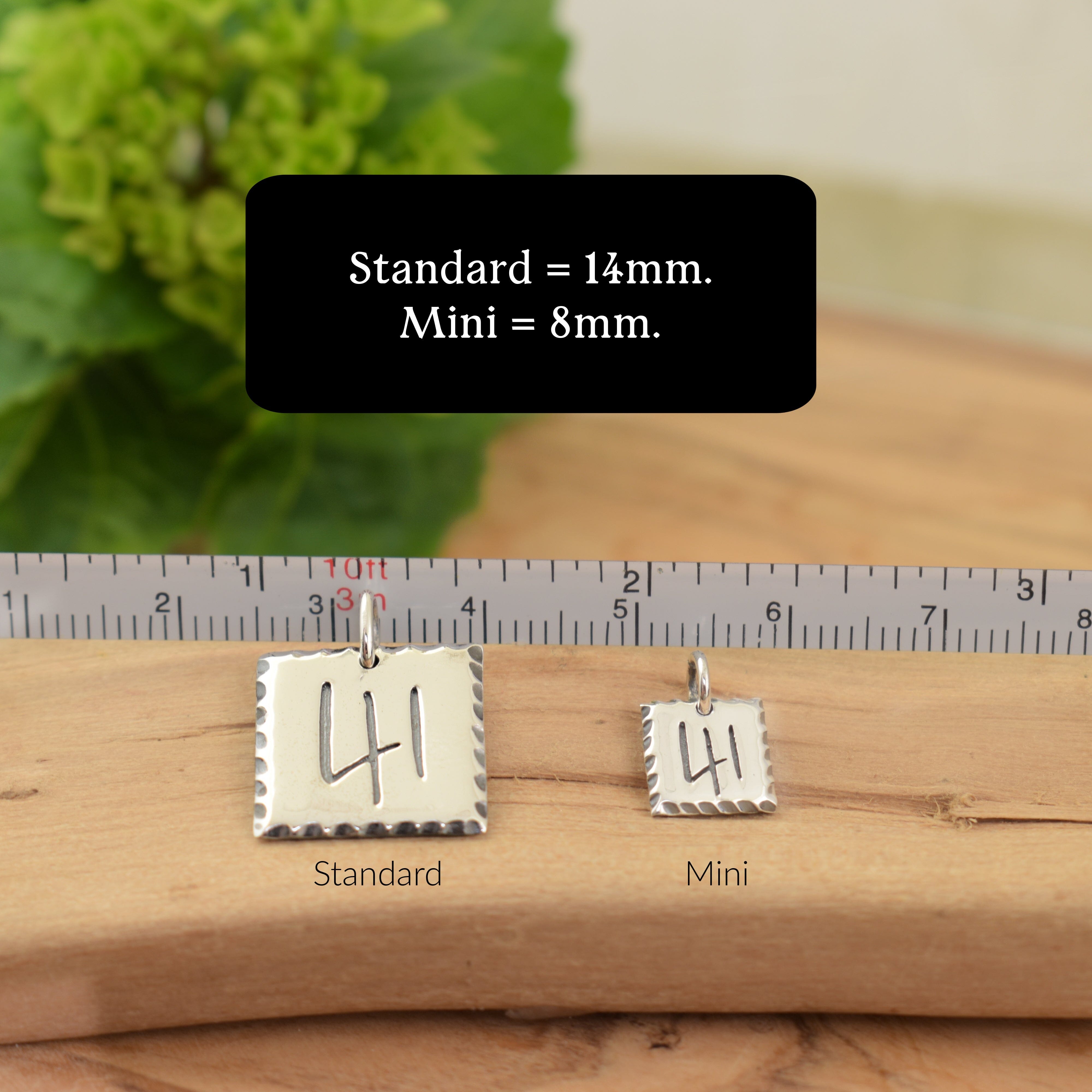 standard and mini 41 pendants side by side