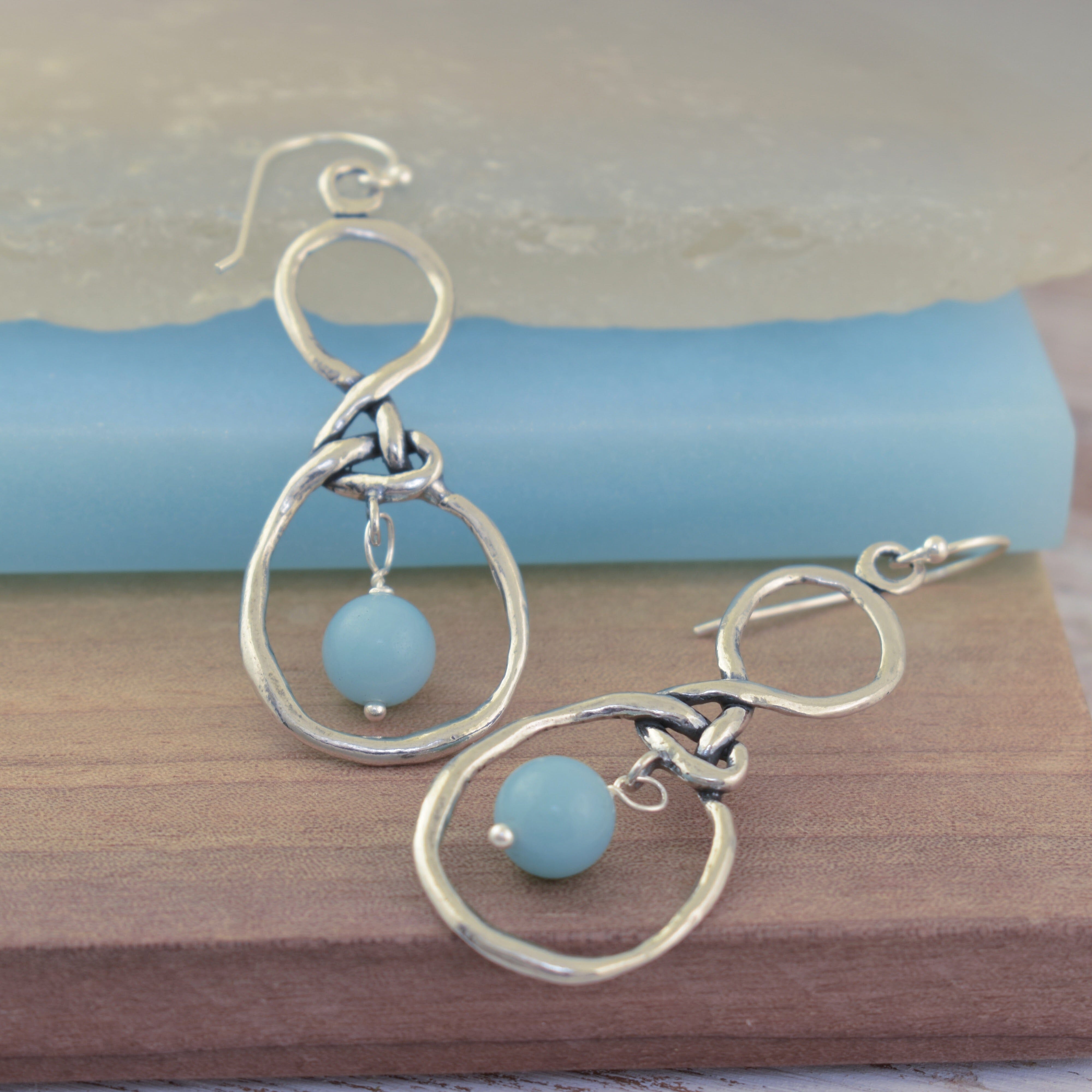 Handcrafted sterling silver dangle earrings