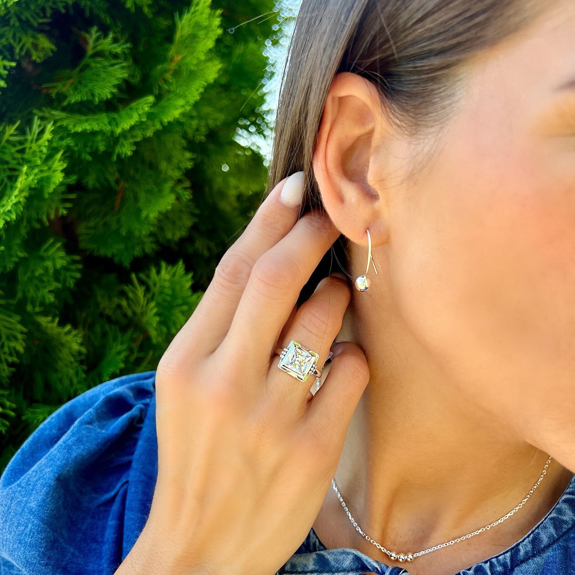 sterling silver high polished earrings