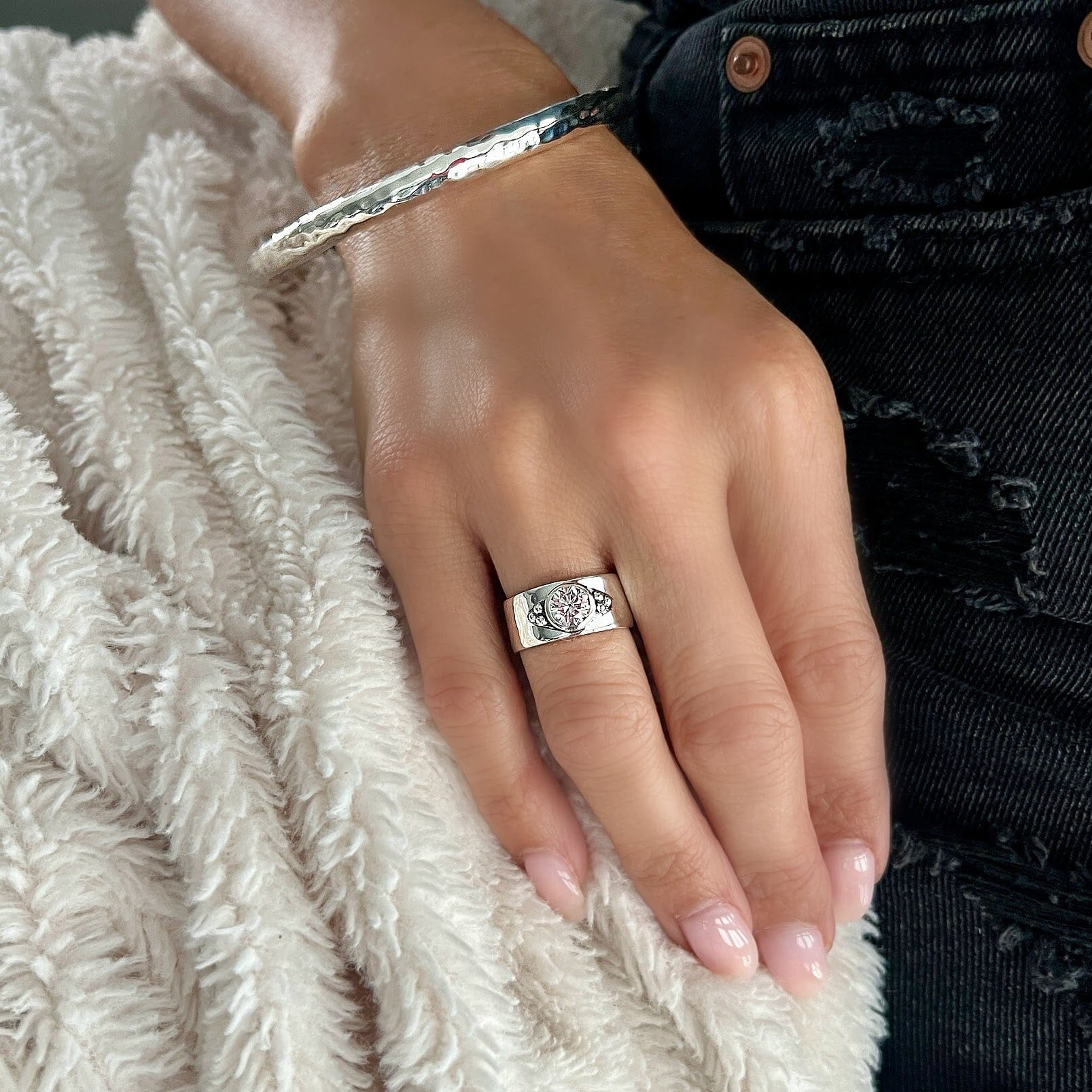 Finer things ring paired with the essentials bracelet