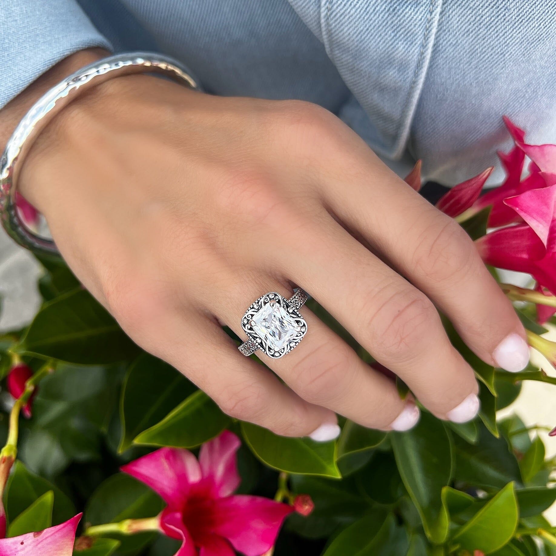 sterling silver designer ring
