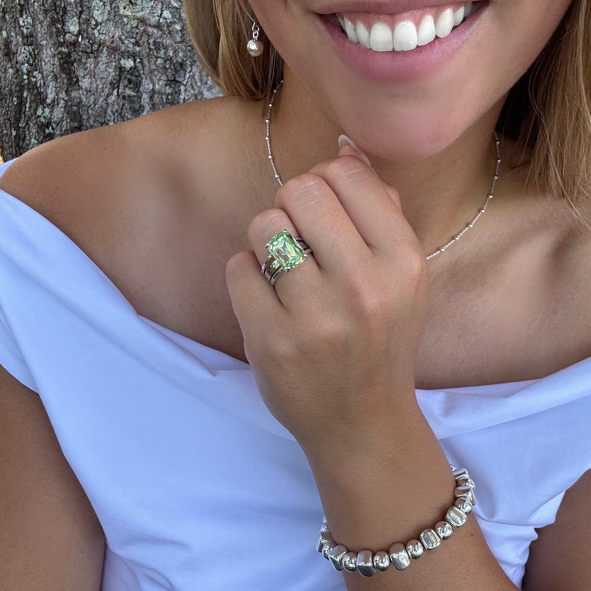 sterling silver double band ring