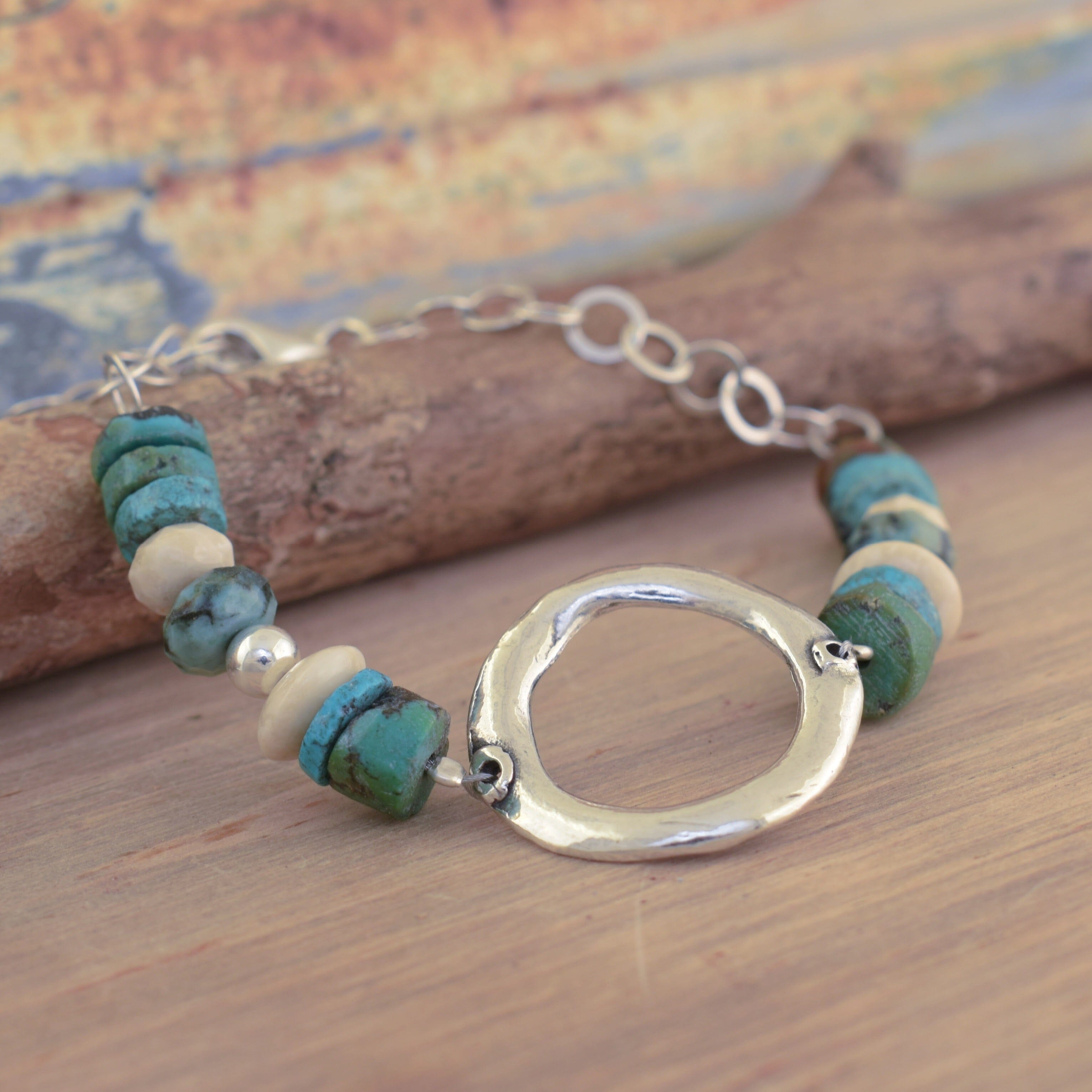 Sterling silver and turquoise bracelet