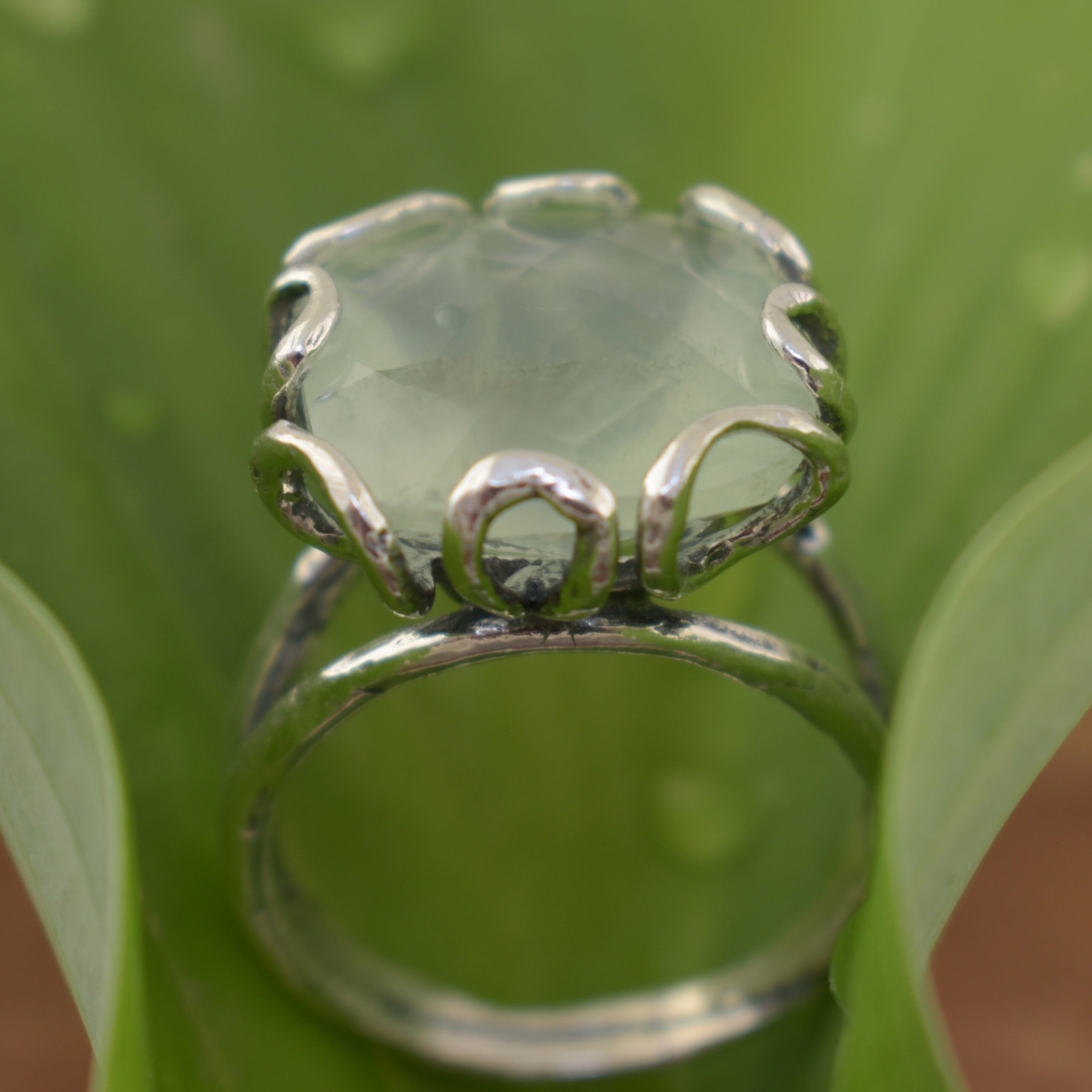 handcrafted sterling silver ring called Twist of Lime