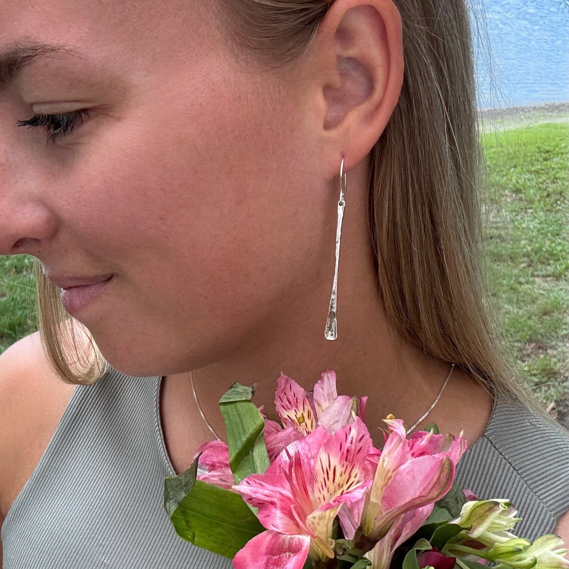 sleek statement earrings handcrafted in sterling silver