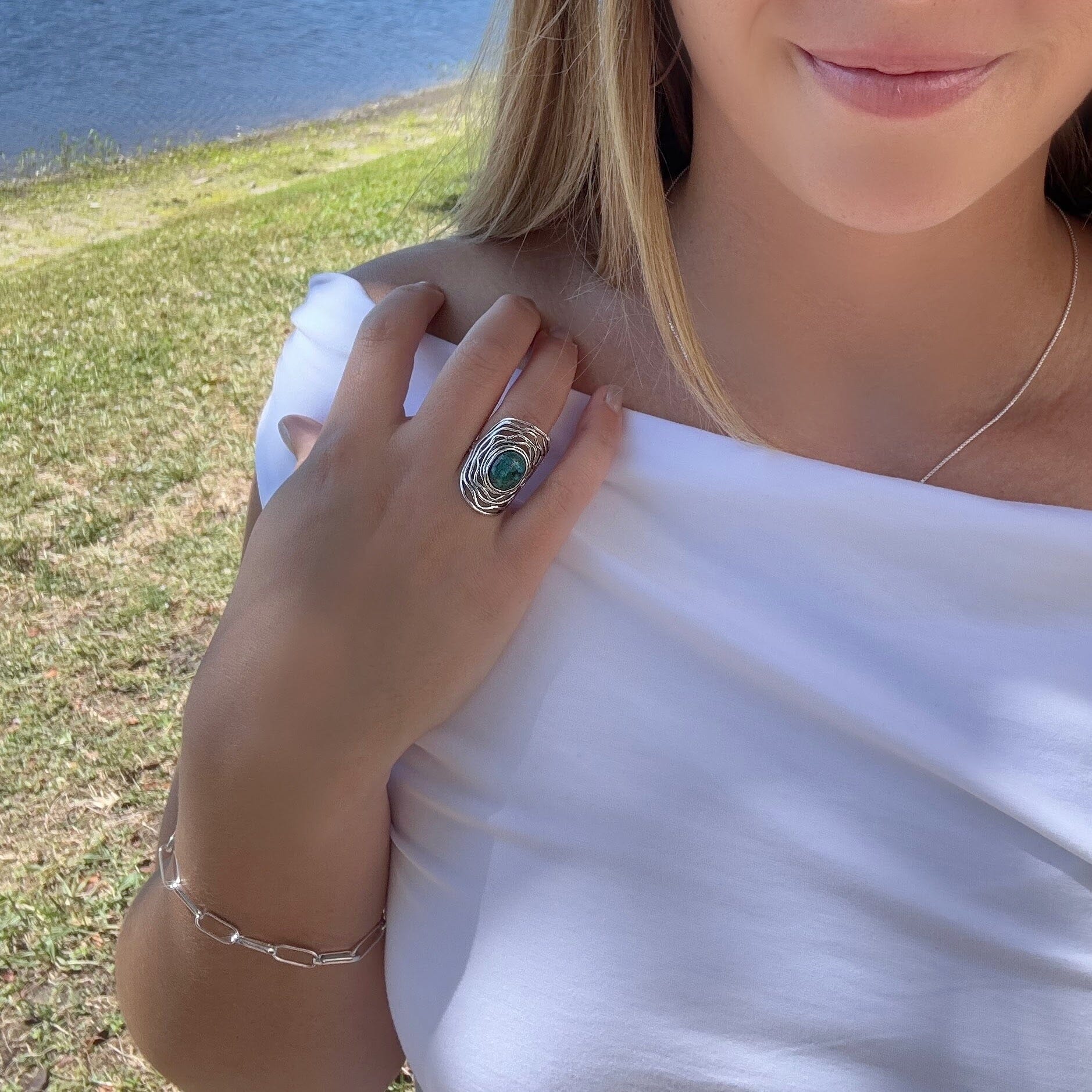 .925 ring Wind River and silver creek bracelet