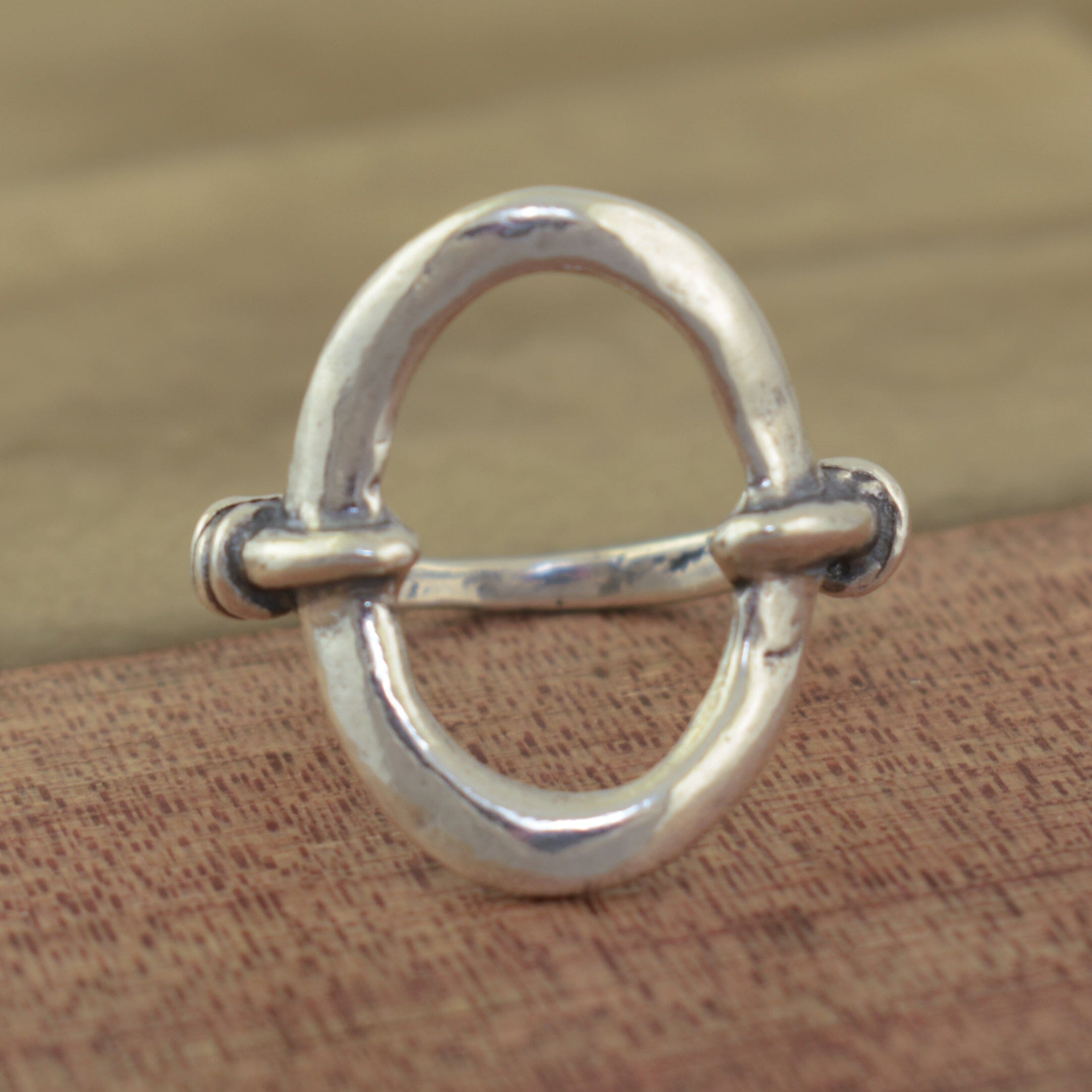 Antiqued/organic sterking silver Lasso Ring
