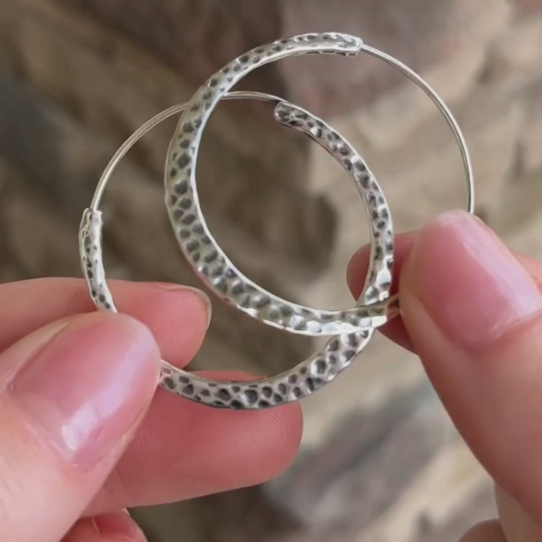 Hand Forged Hoop Earrings