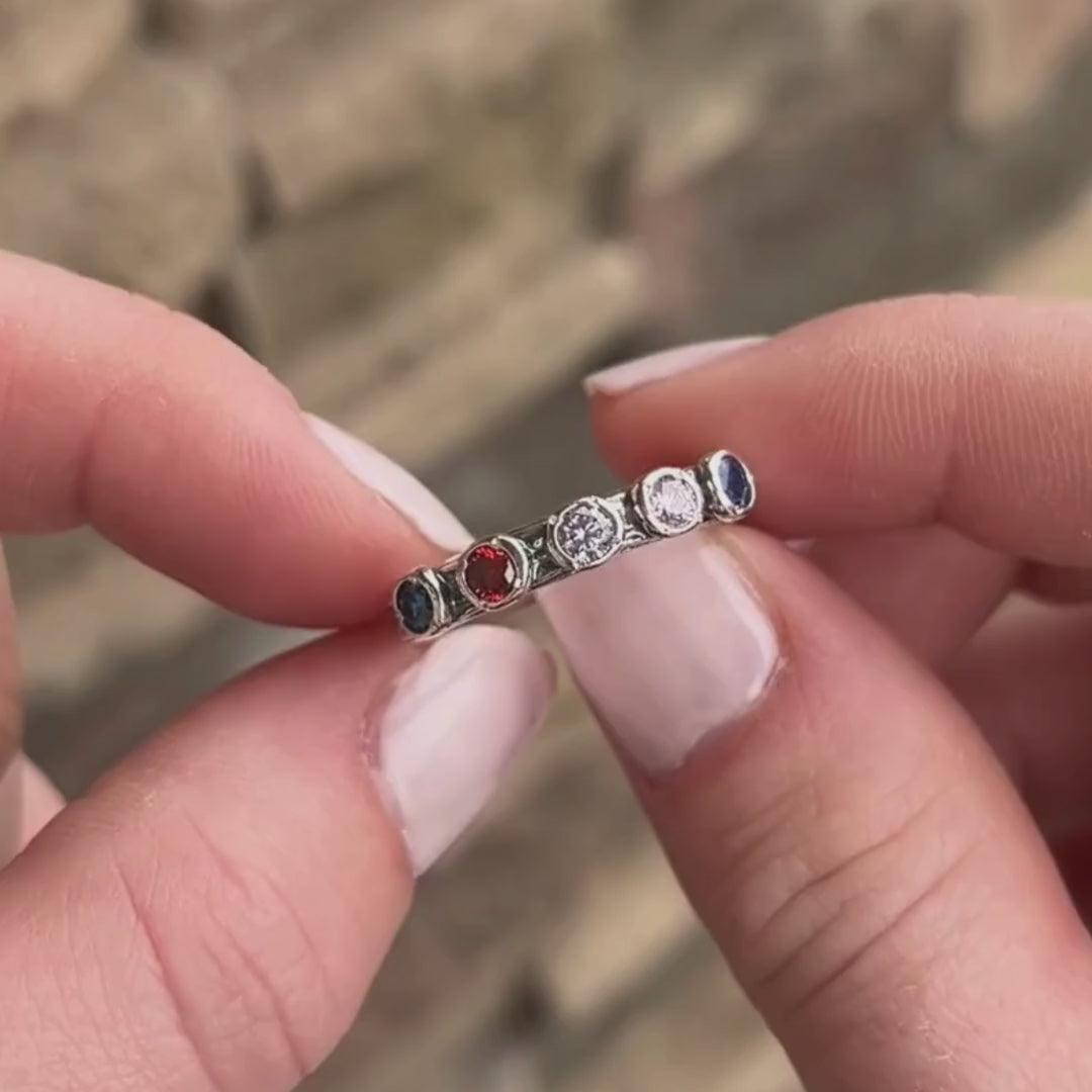 Five Stone Stack Ring
