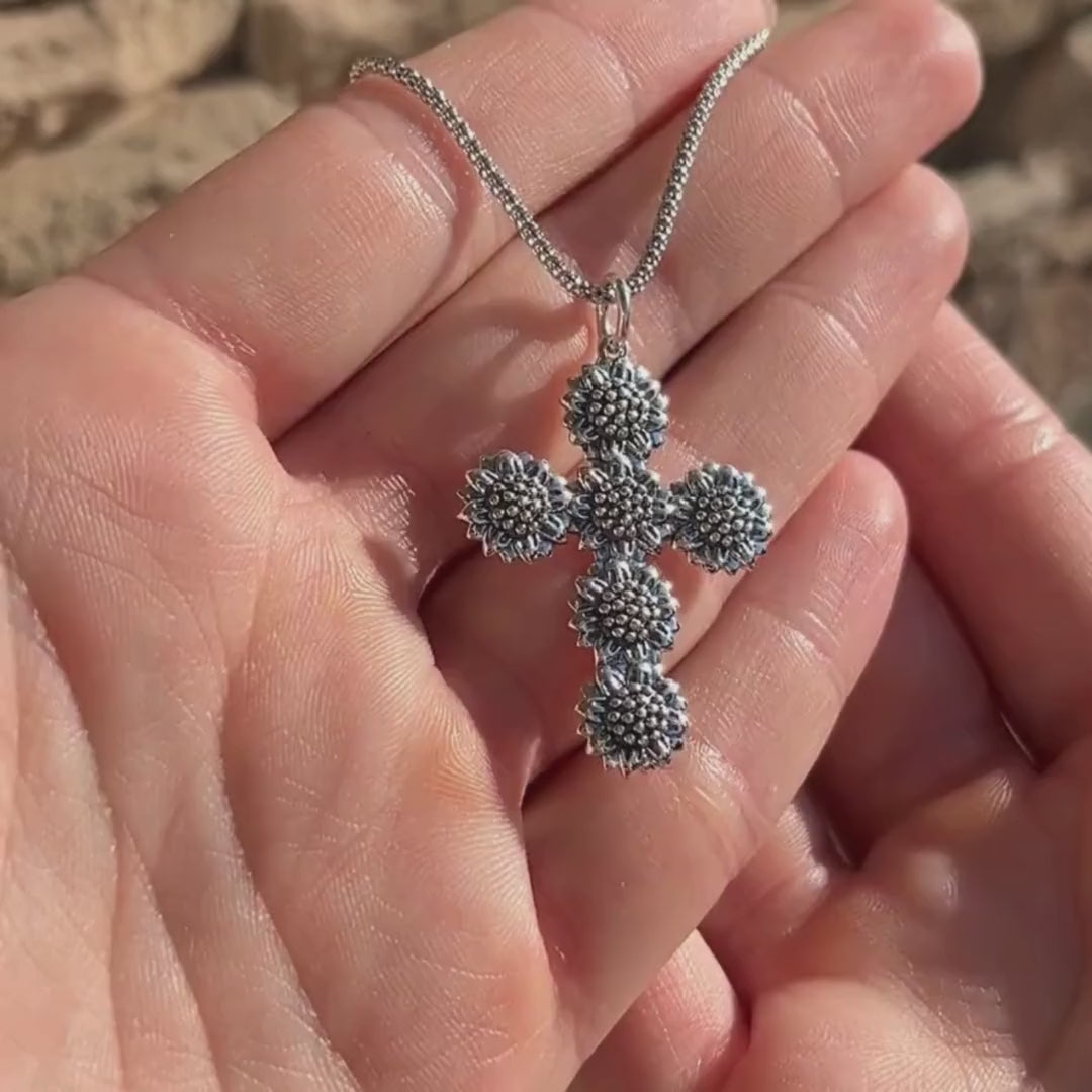 Sonflower Cross Necklace