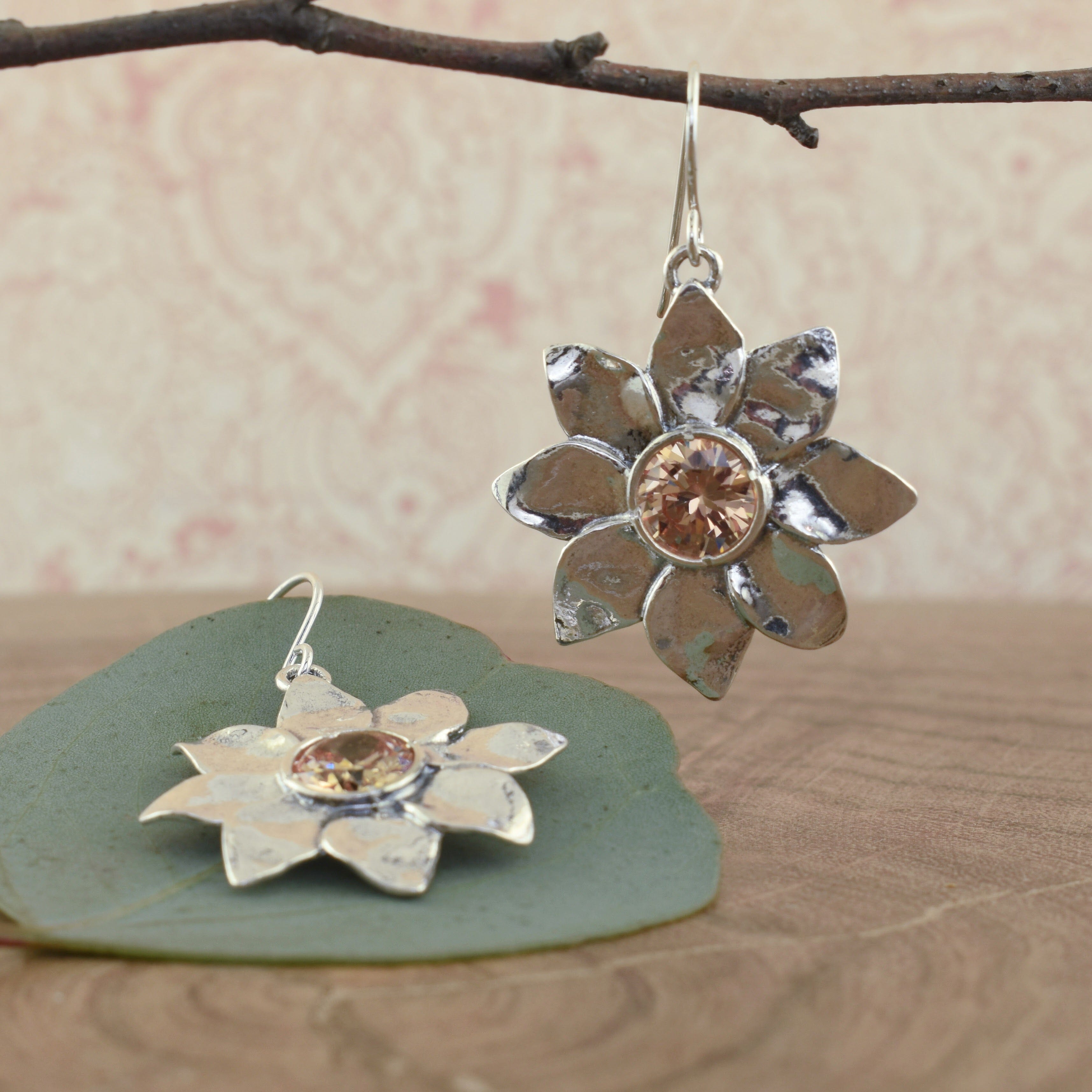 sunflower earrings that dangle