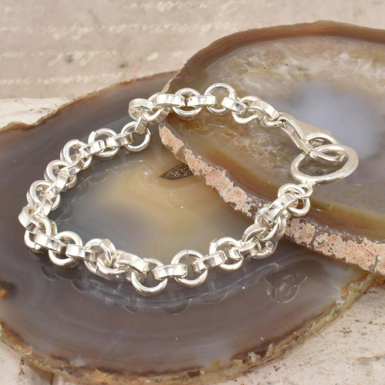 Sterling silver link bracelet