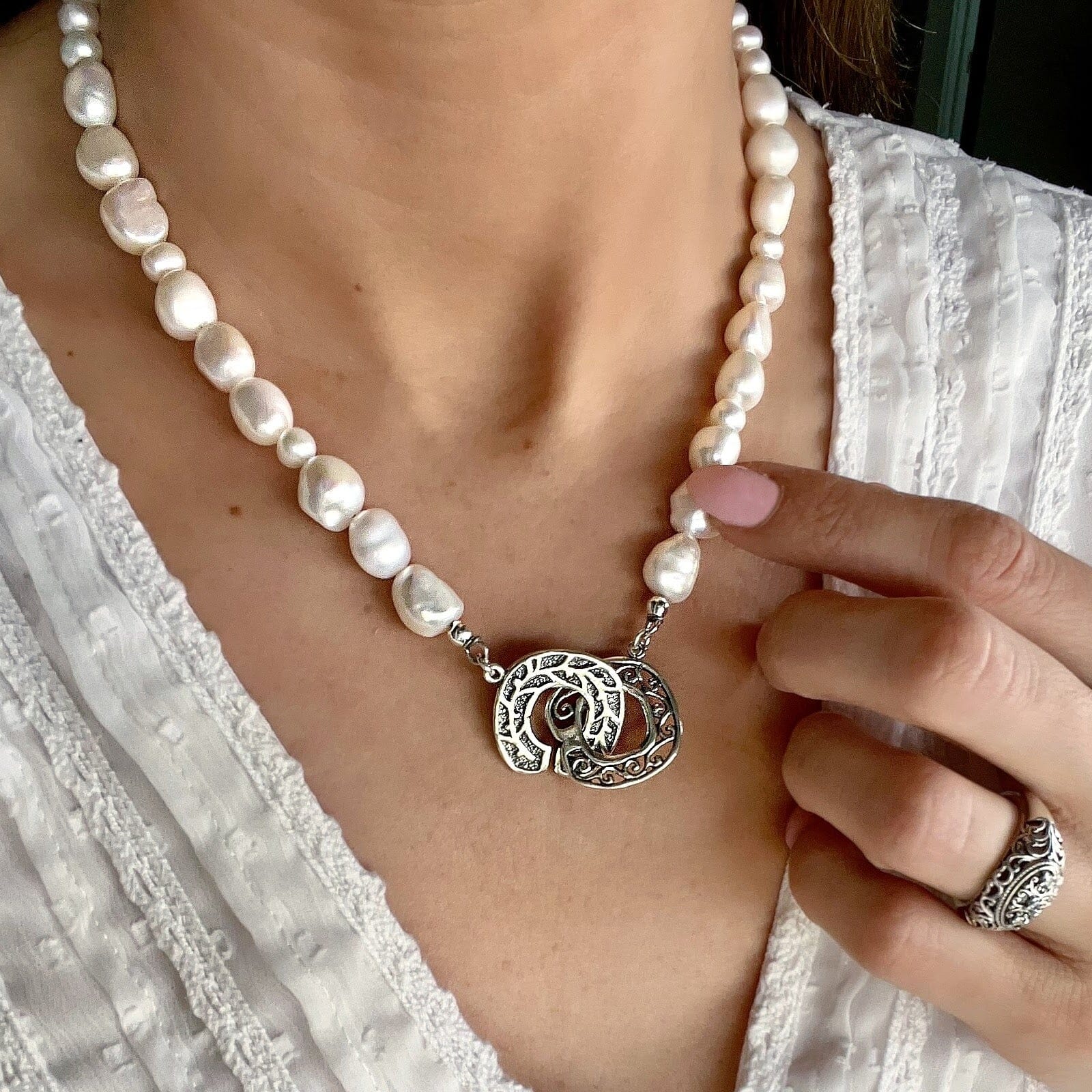 Center of Attention Necklace paired with Vintage Splendor Ring
