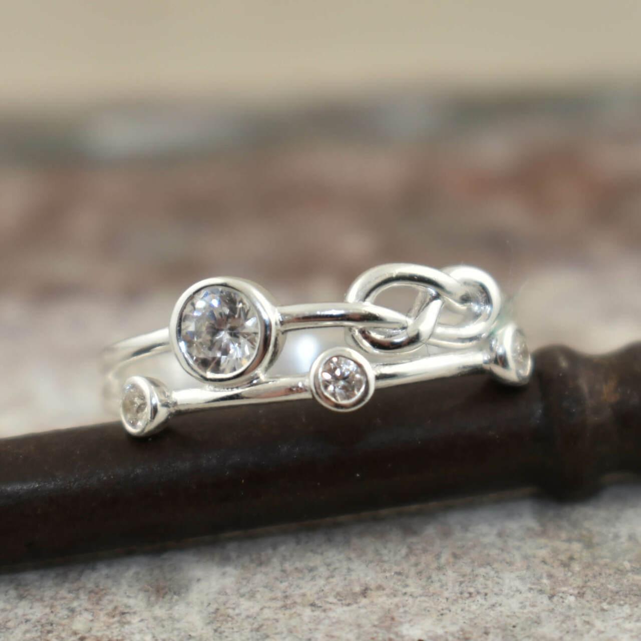 sterling silver knot ring