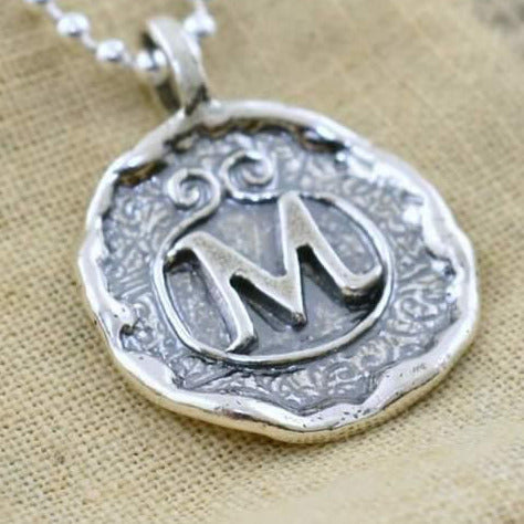 Sterling silver initial necklace