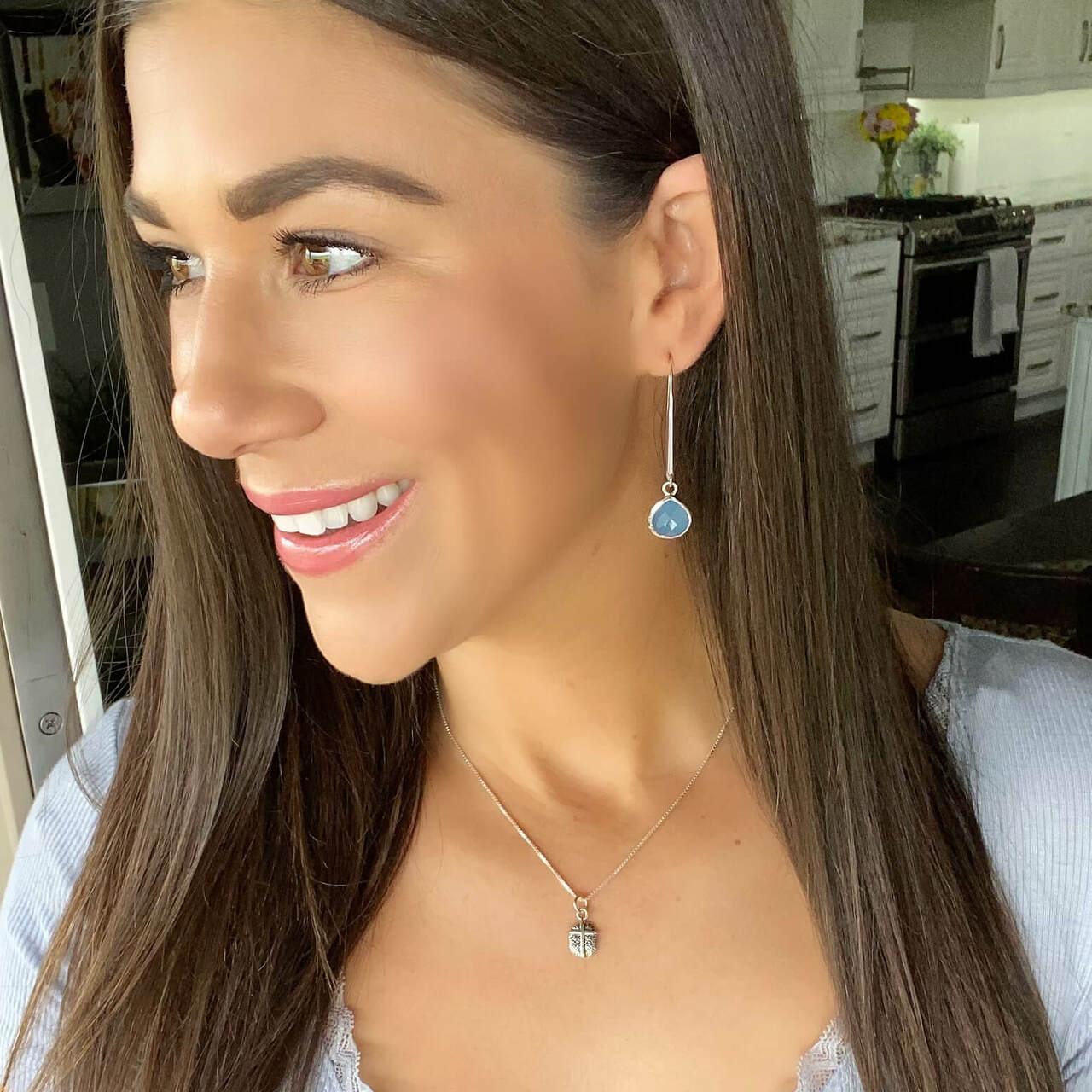 Warrior Necklace in .925 sterling silver paired with Seabrook Earrings