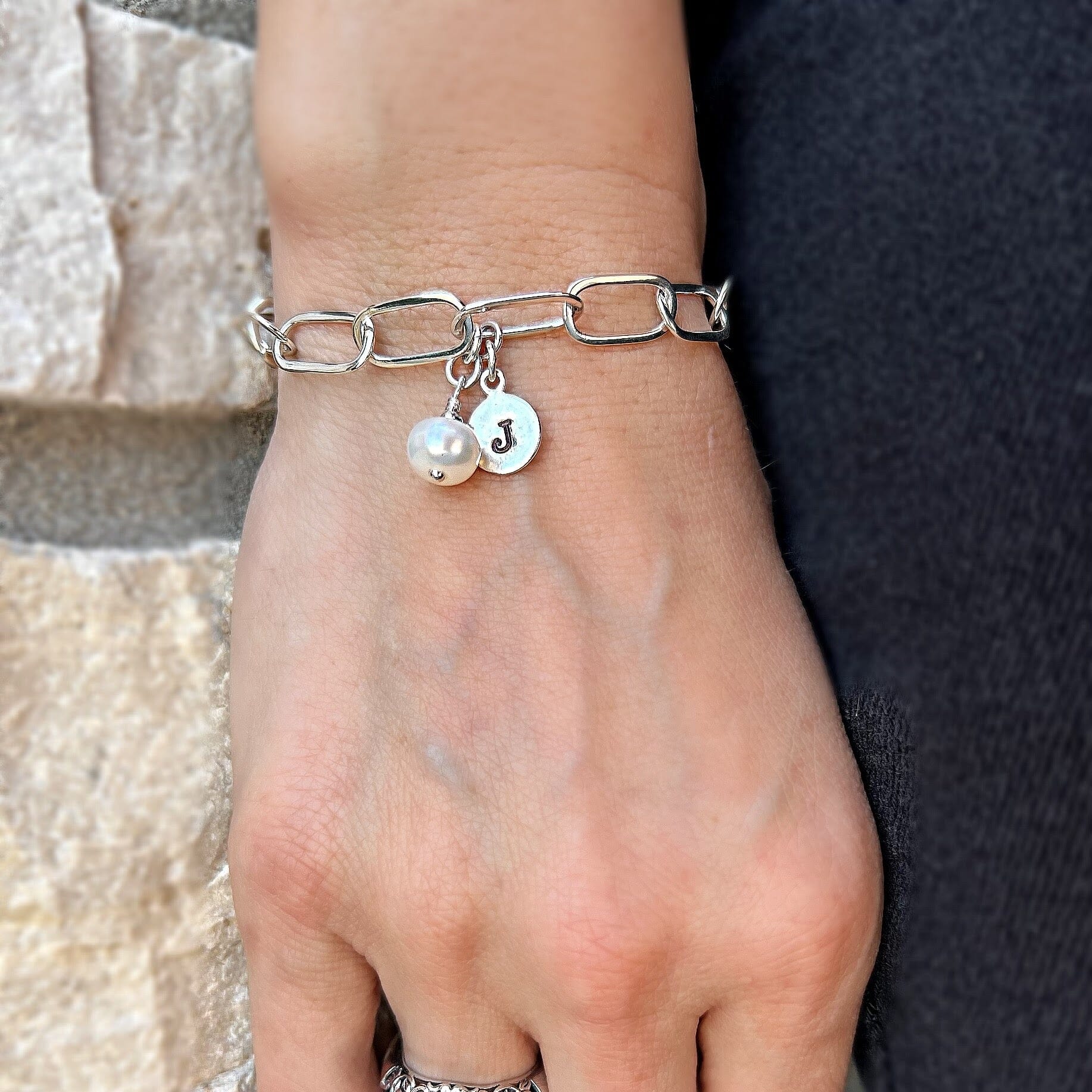 sterling silver personalized bracelet - Uniquely You