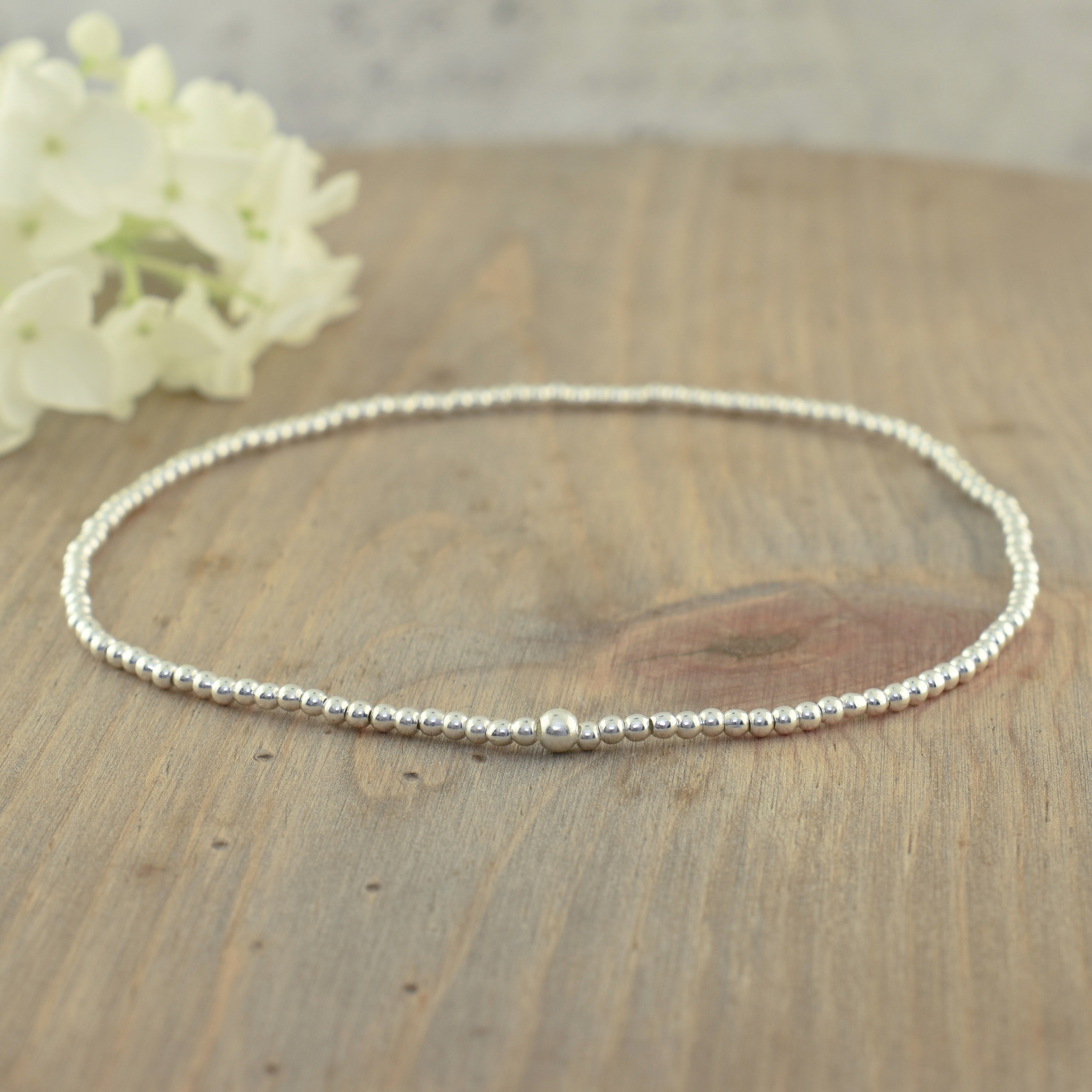 stretchy beaded anklet