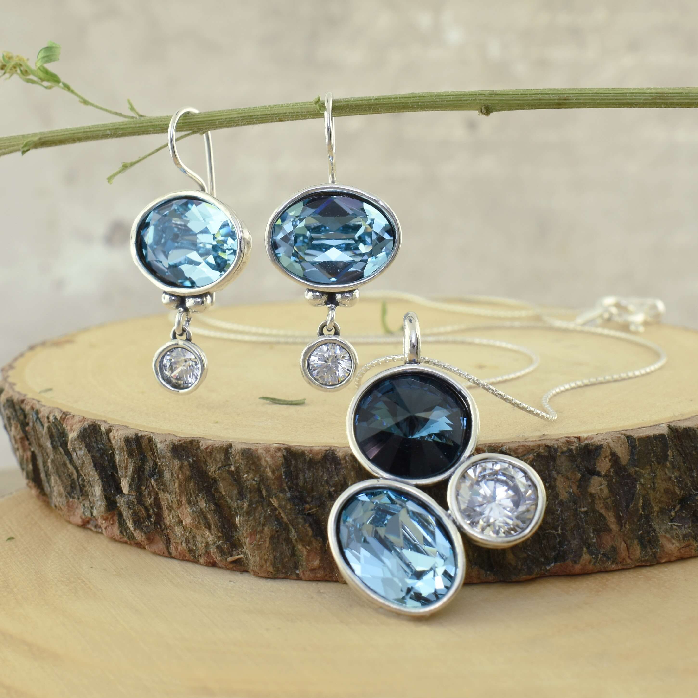 Blue Bayou Necklace & Earrings set