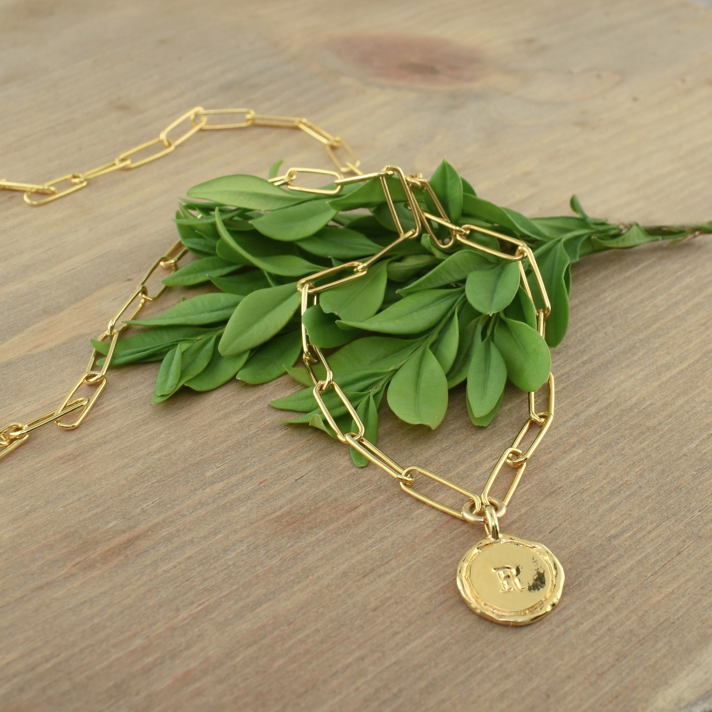 sterling silver necklace with gold-plating