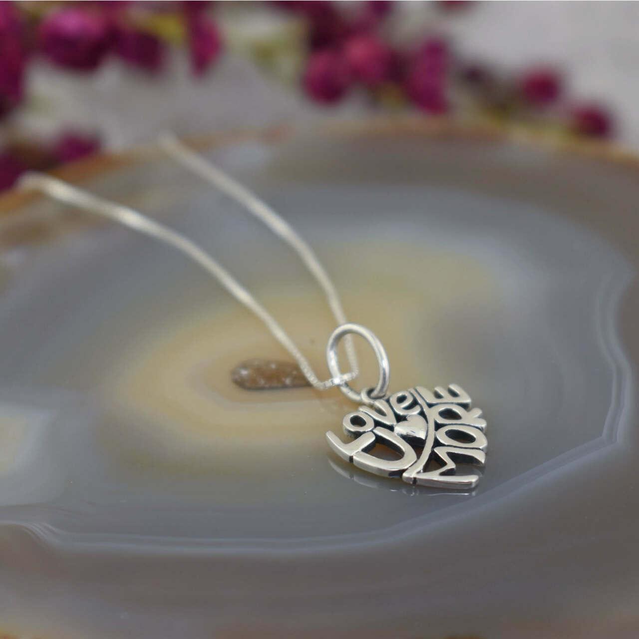 .925 sterling silver Love U More Necklace