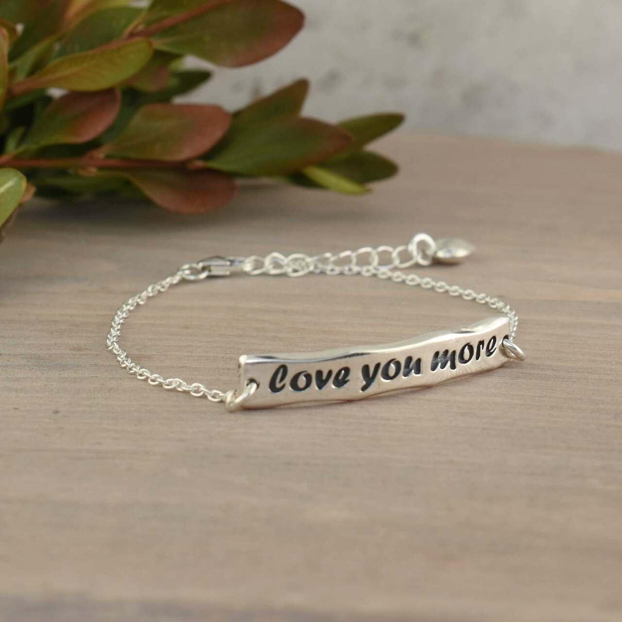 I love you more bracelet sterling silver clearance