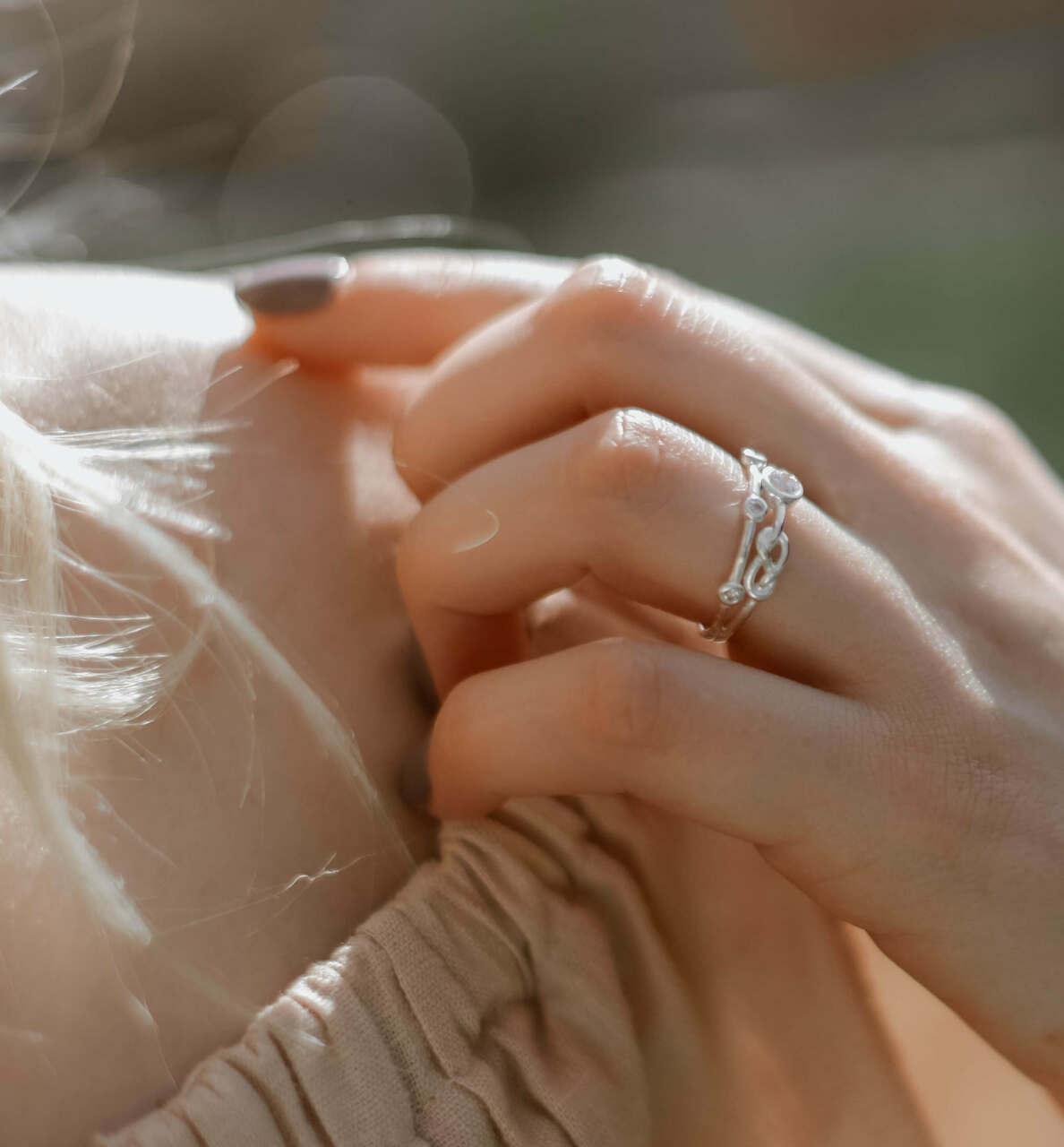 My Knot Ring in .925 sterling silver and CZ