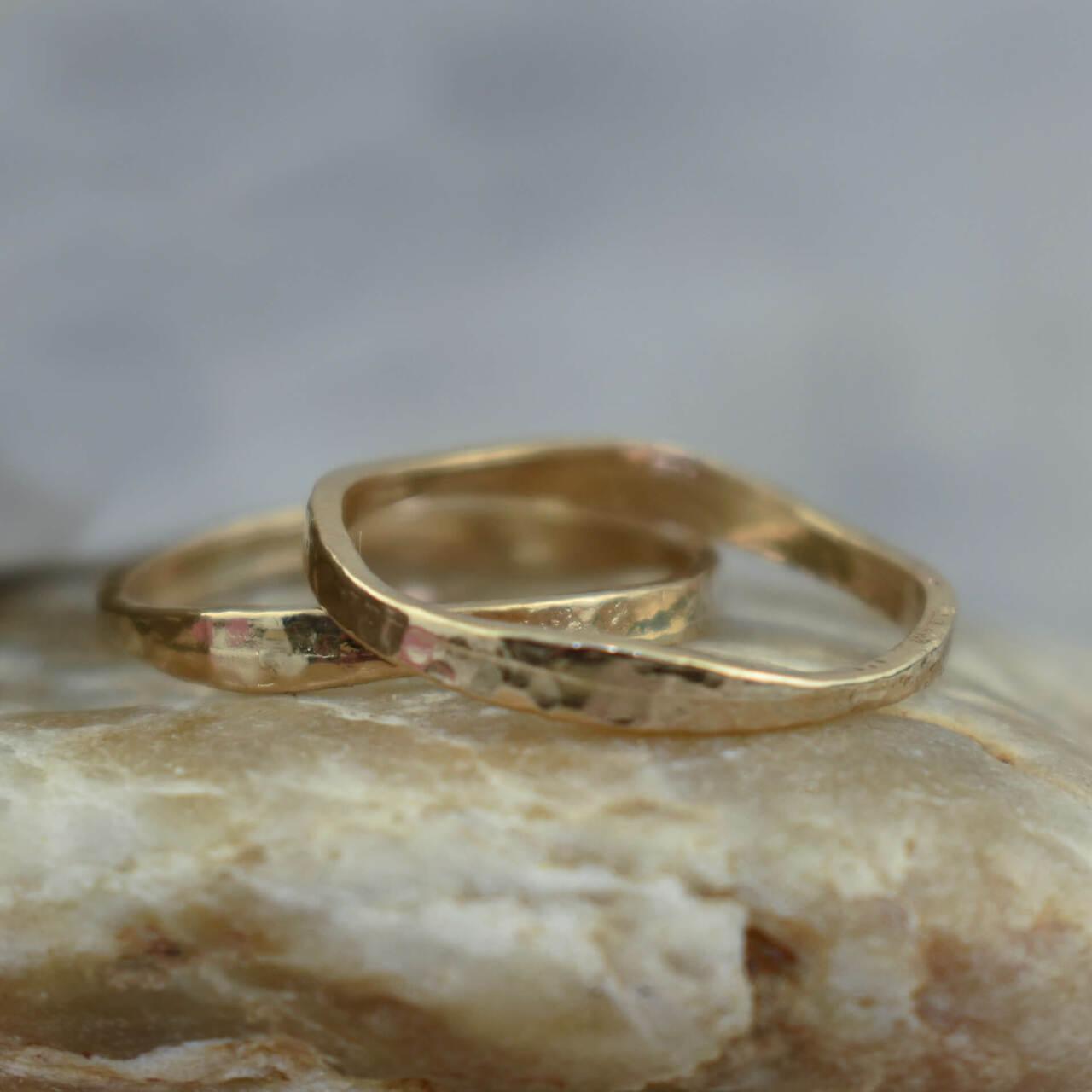 Organic Gold Stack Ring - Inspiranza Designs