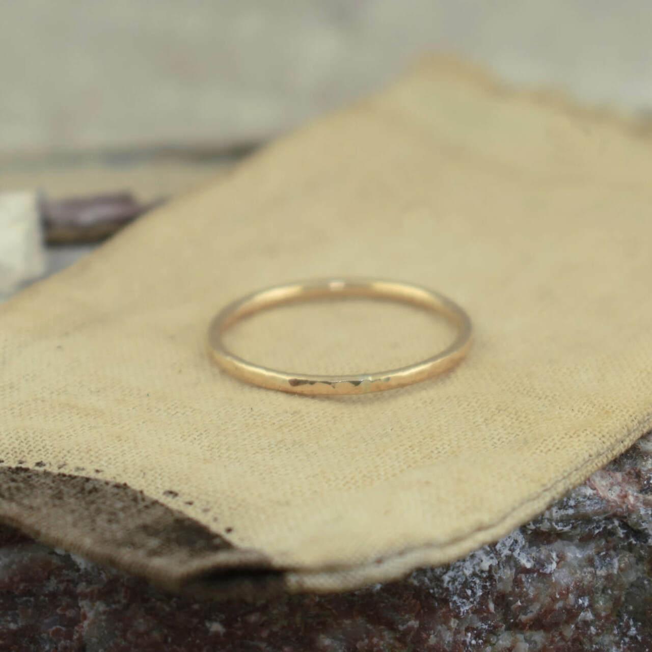 Plain gold stack ring