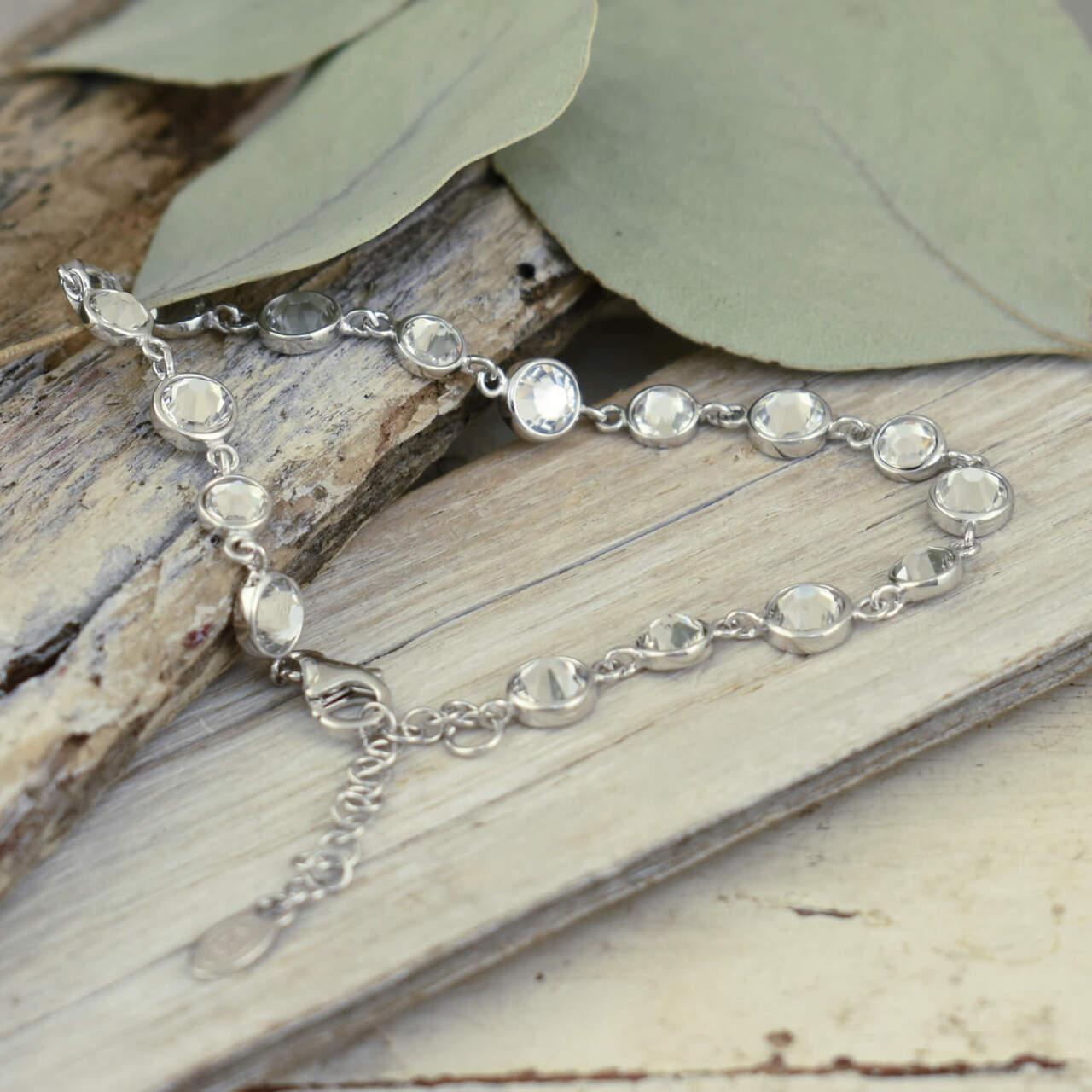 Swarovski crystal bracelet with .925 sterling silver