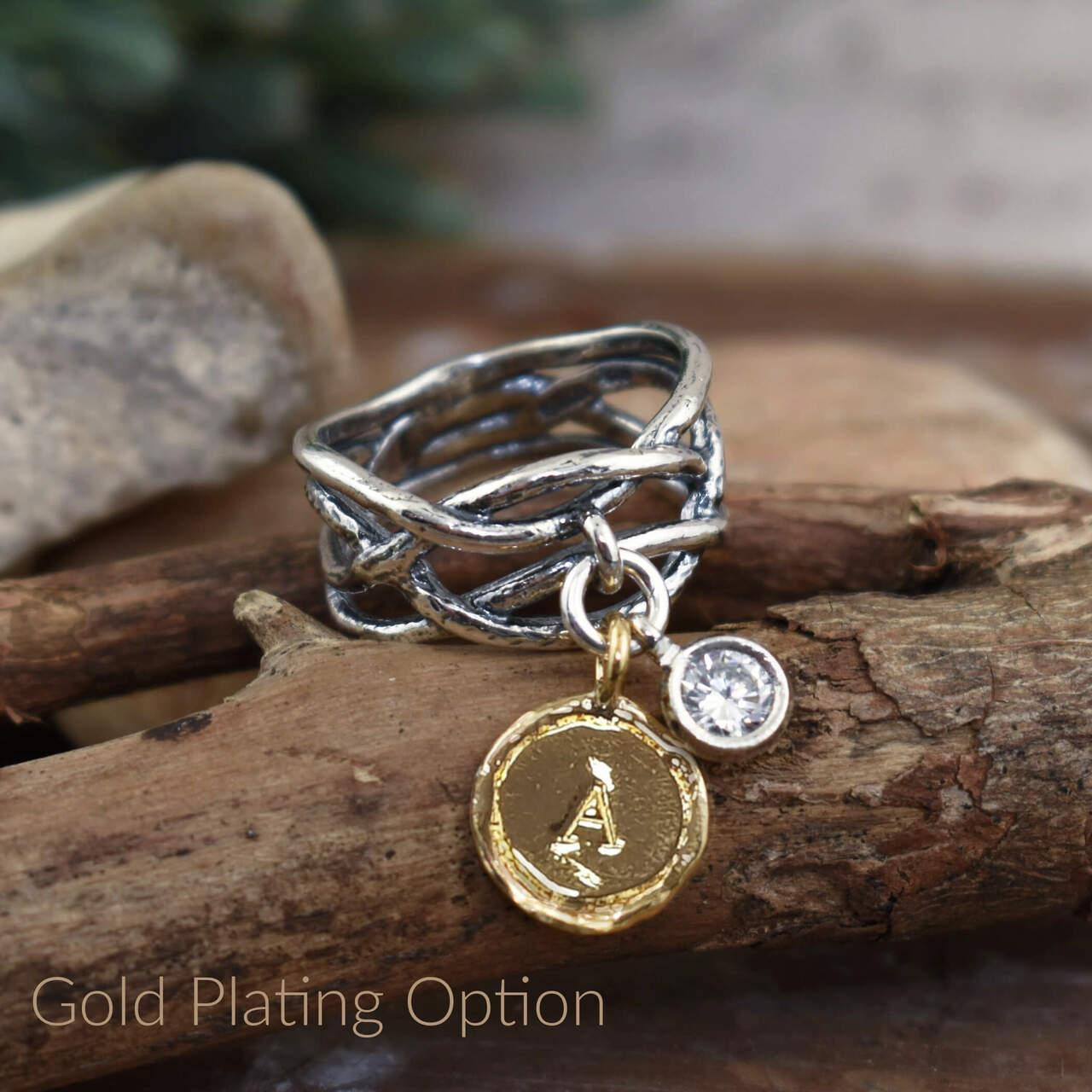 She Shines with gold plated initial option
