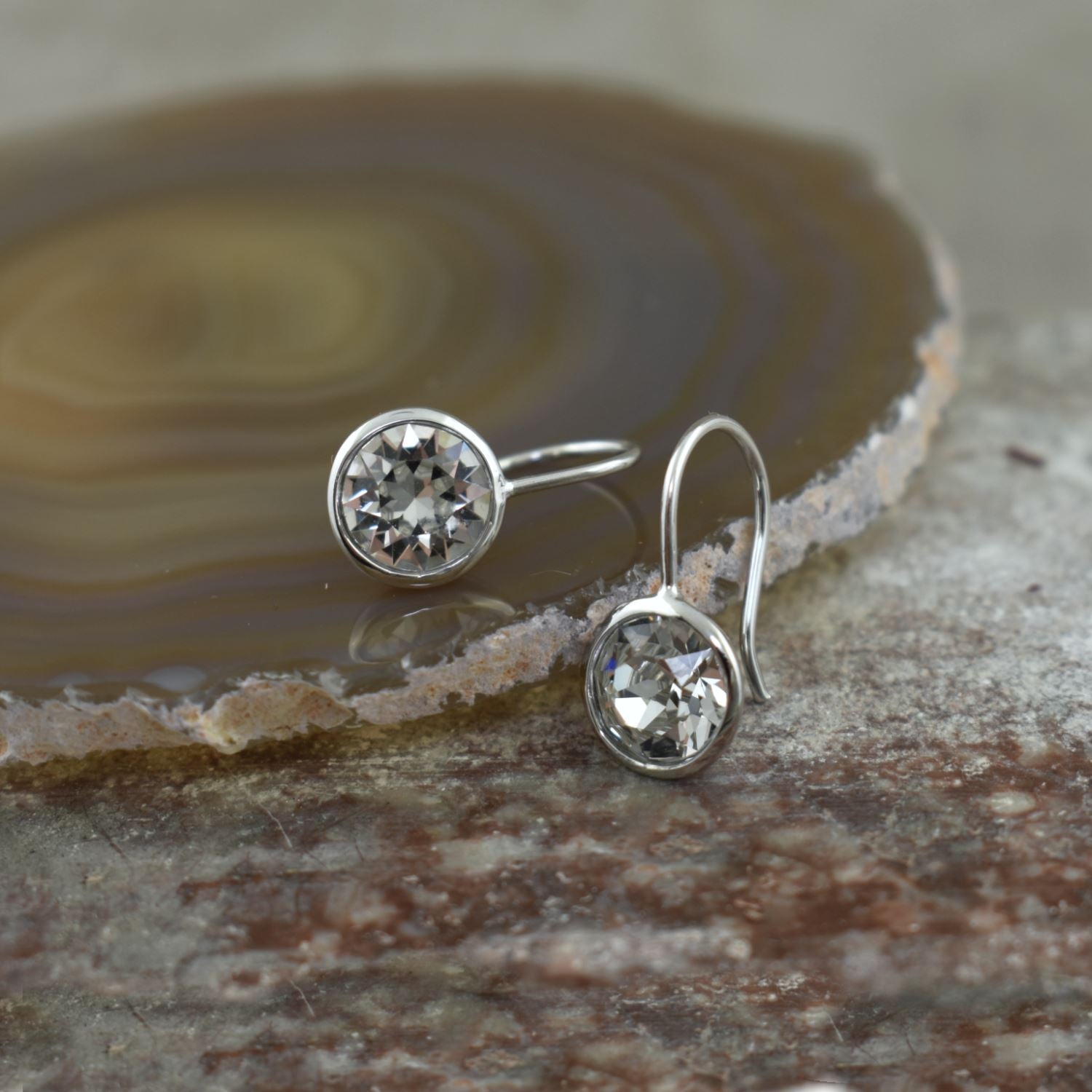 sterling silver and Austrian Crystal earrings