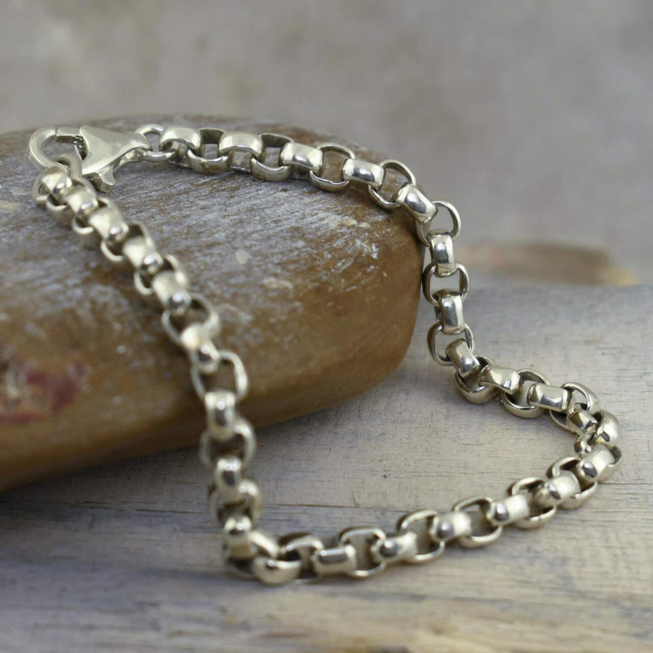 The Box Bracelet in handcrafted sterling silver