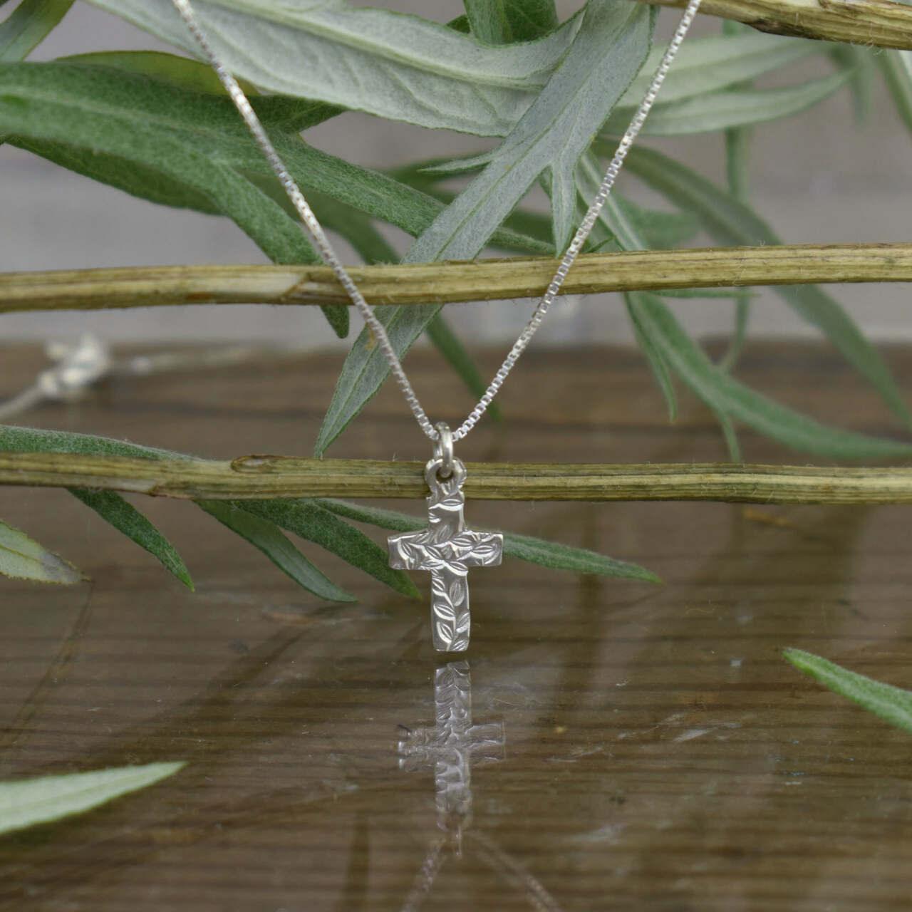 The Vine Necklace in sterling silver