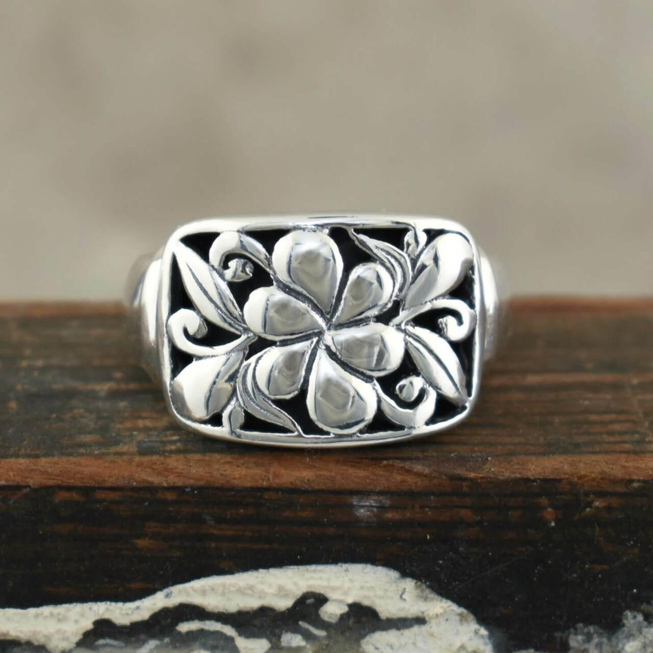 .925 sterling silver Venice Ring with oxidation