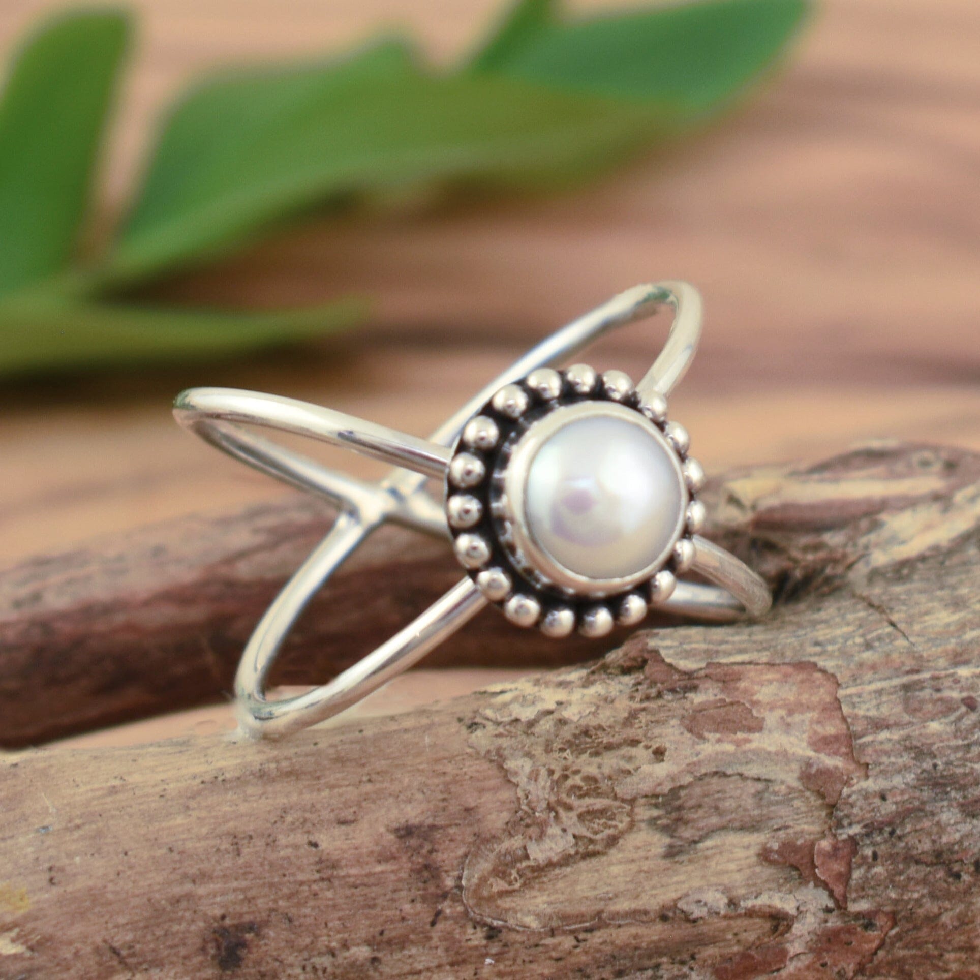 Pearl Orbit Ring