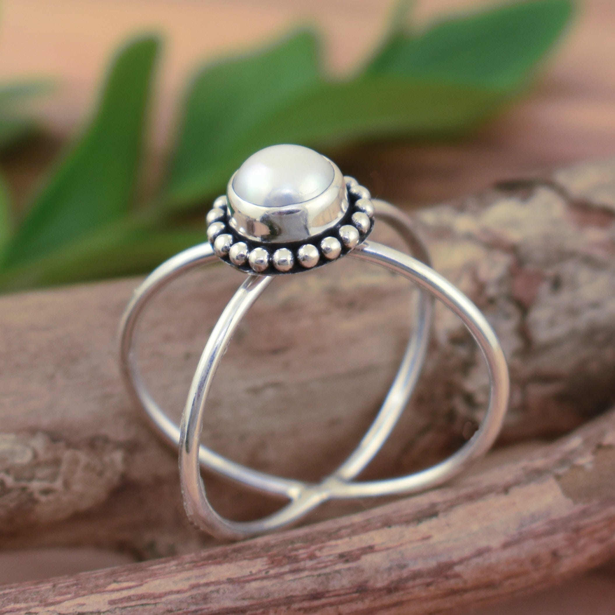 Pearl Orbit Ring
