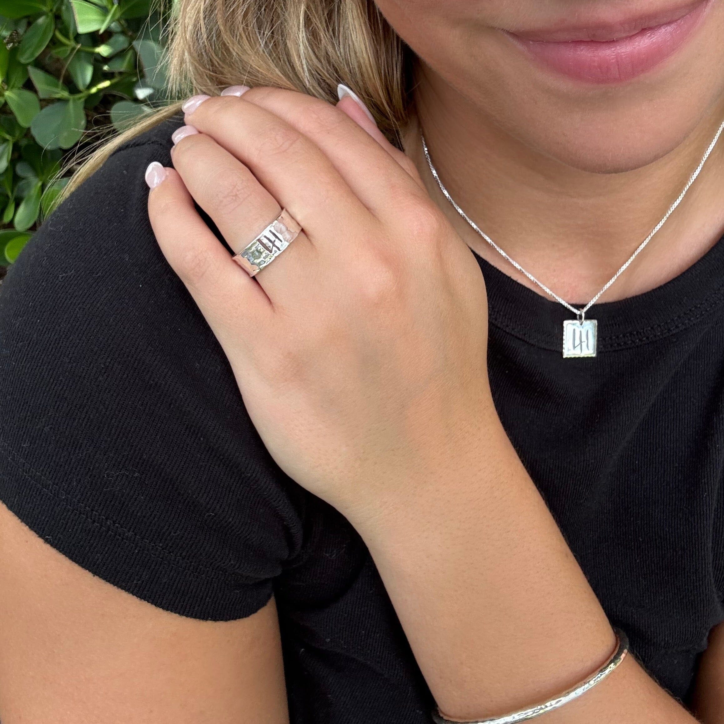 41 Ring paired with 41 Necklace 