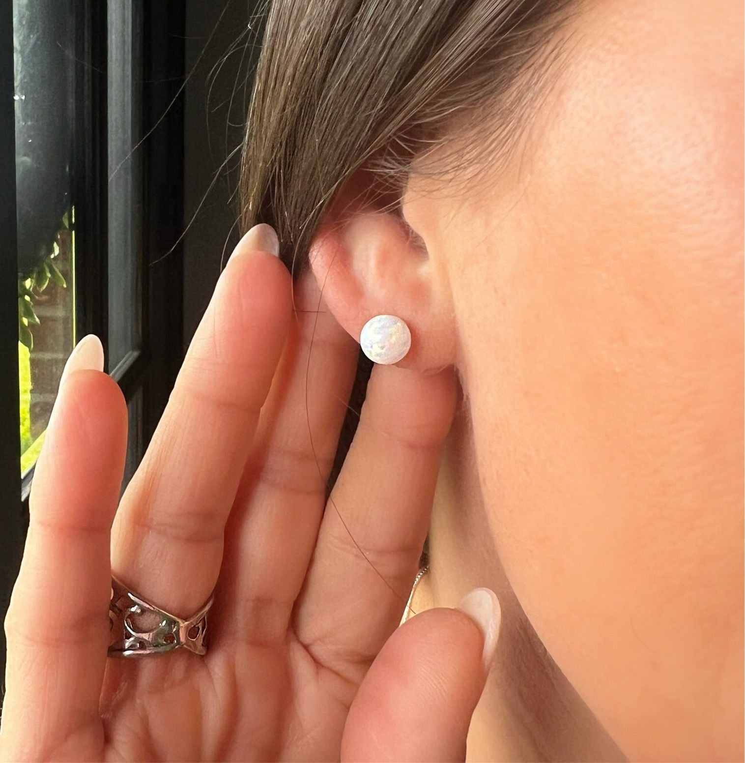 Opal Whispers Stud Earrings