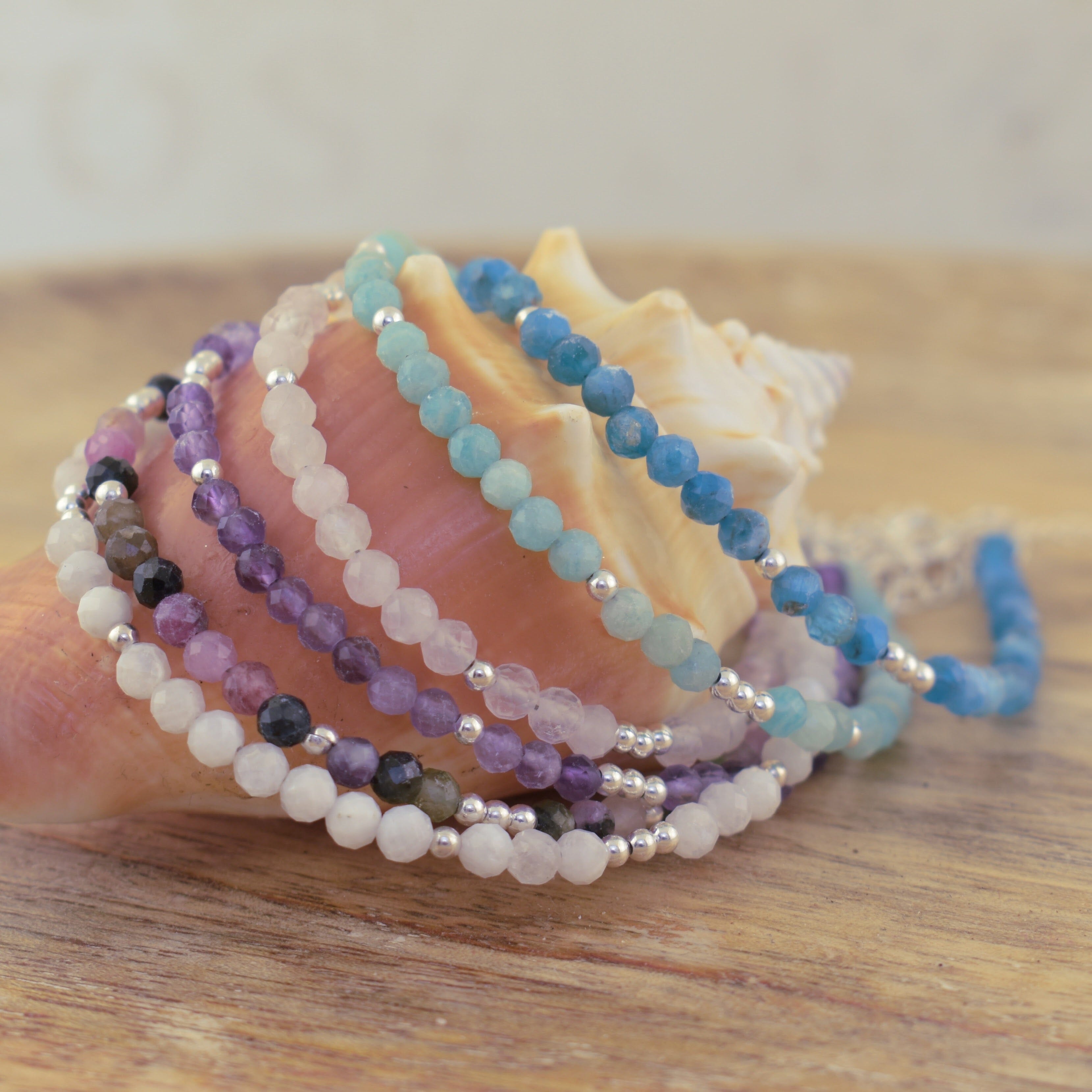 Stone stack bracelets
