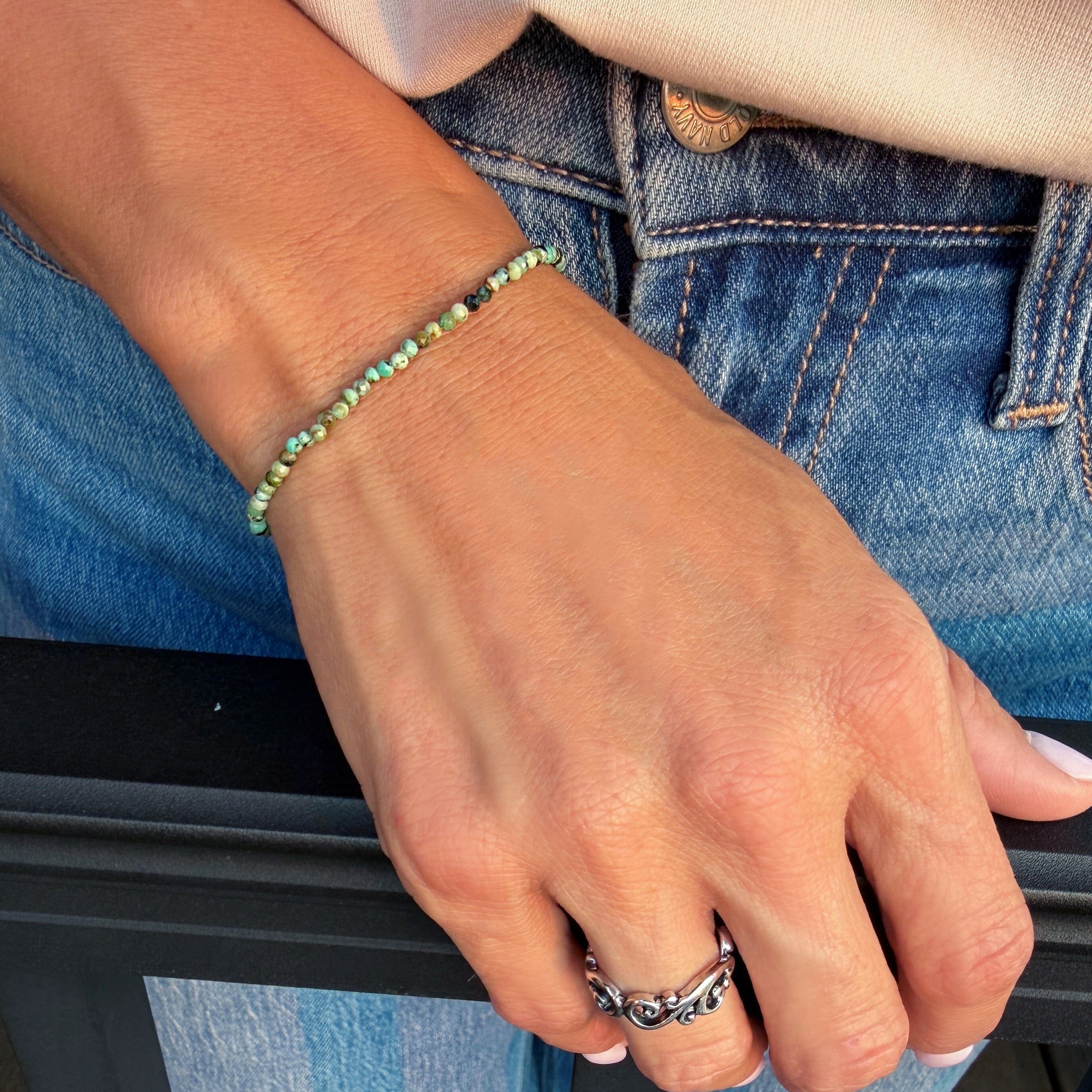 turquoise stretch bracelet