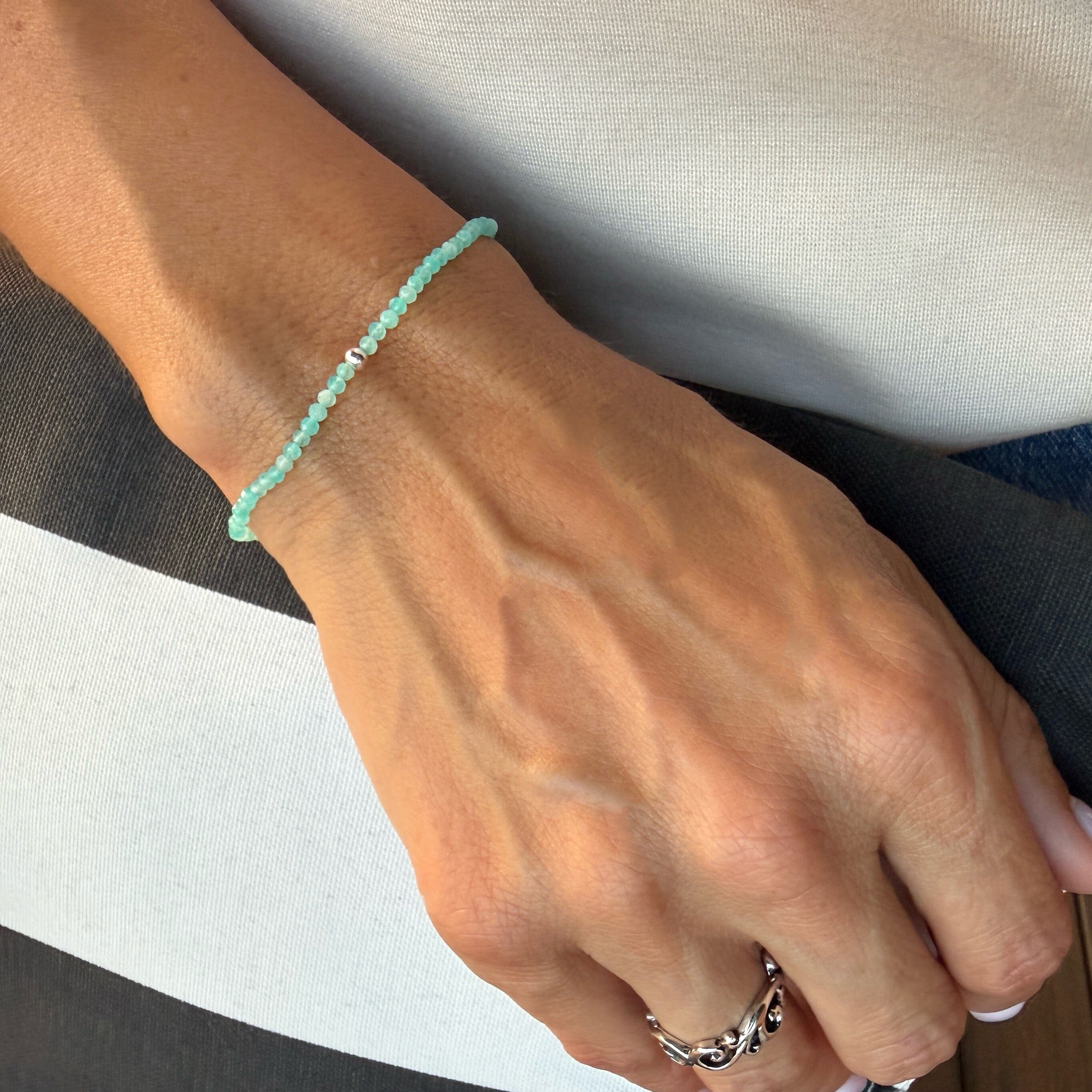 amazonite stretch bracelet