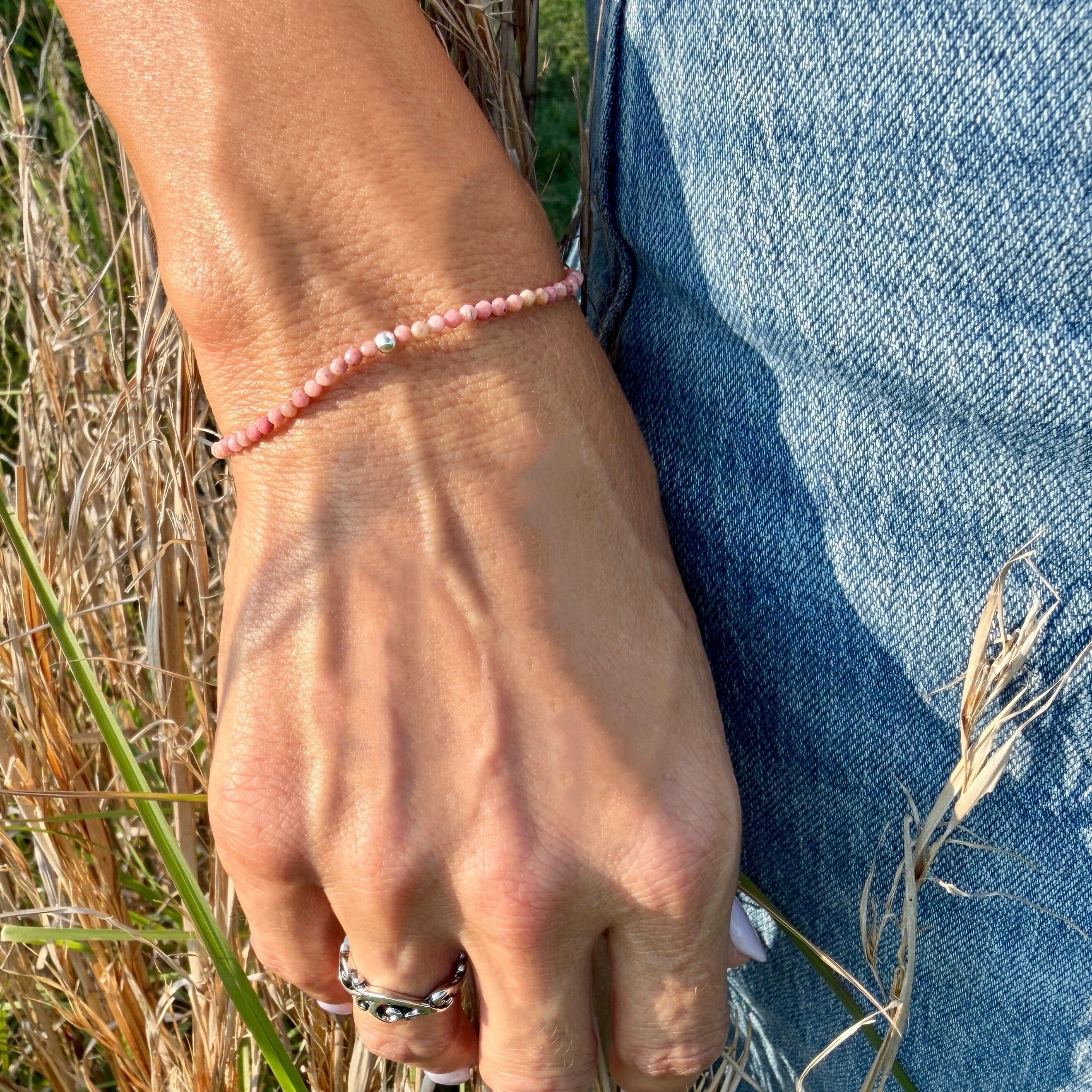 pink stone bracelet