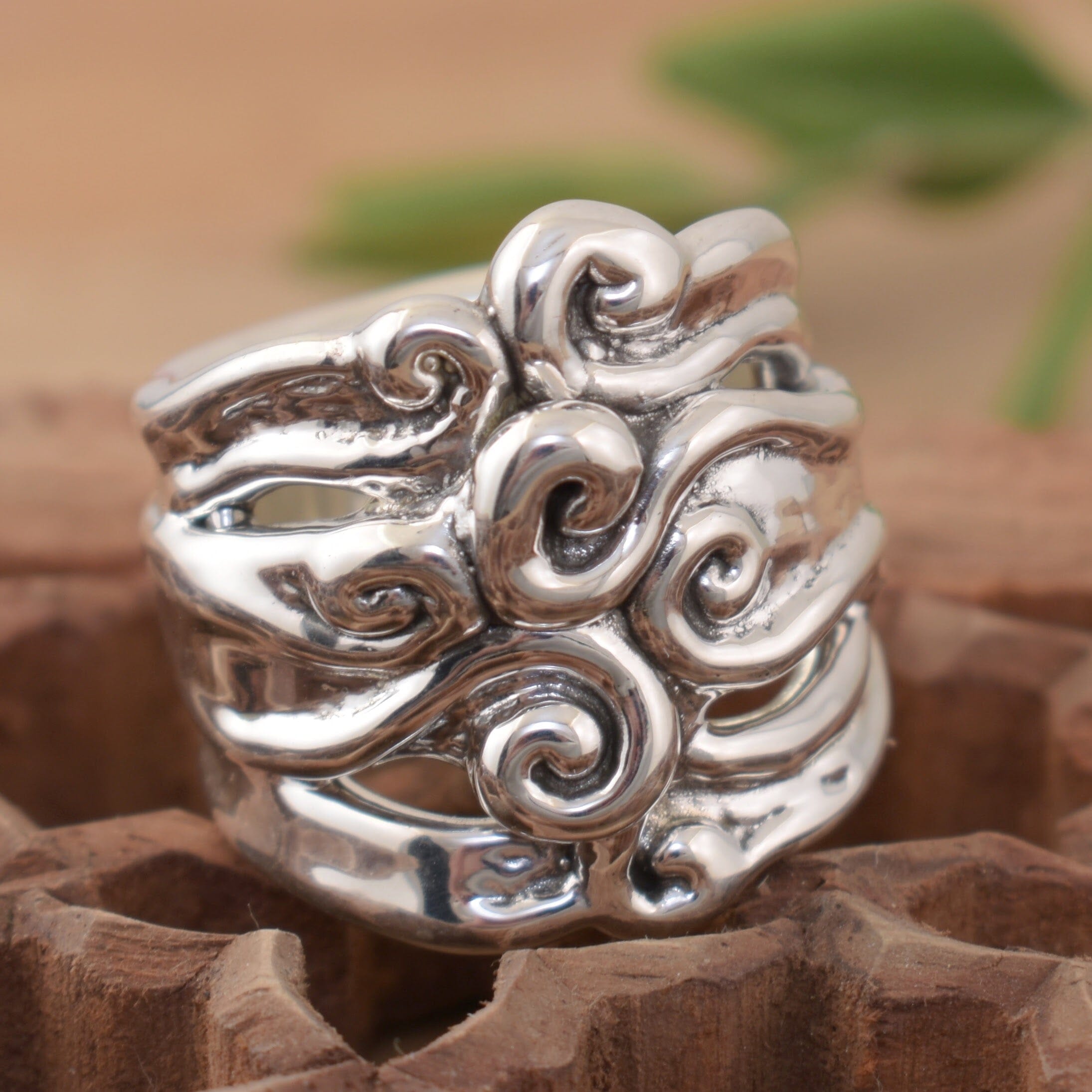Scvle Ring Sterling silver hand crafted chunky ring