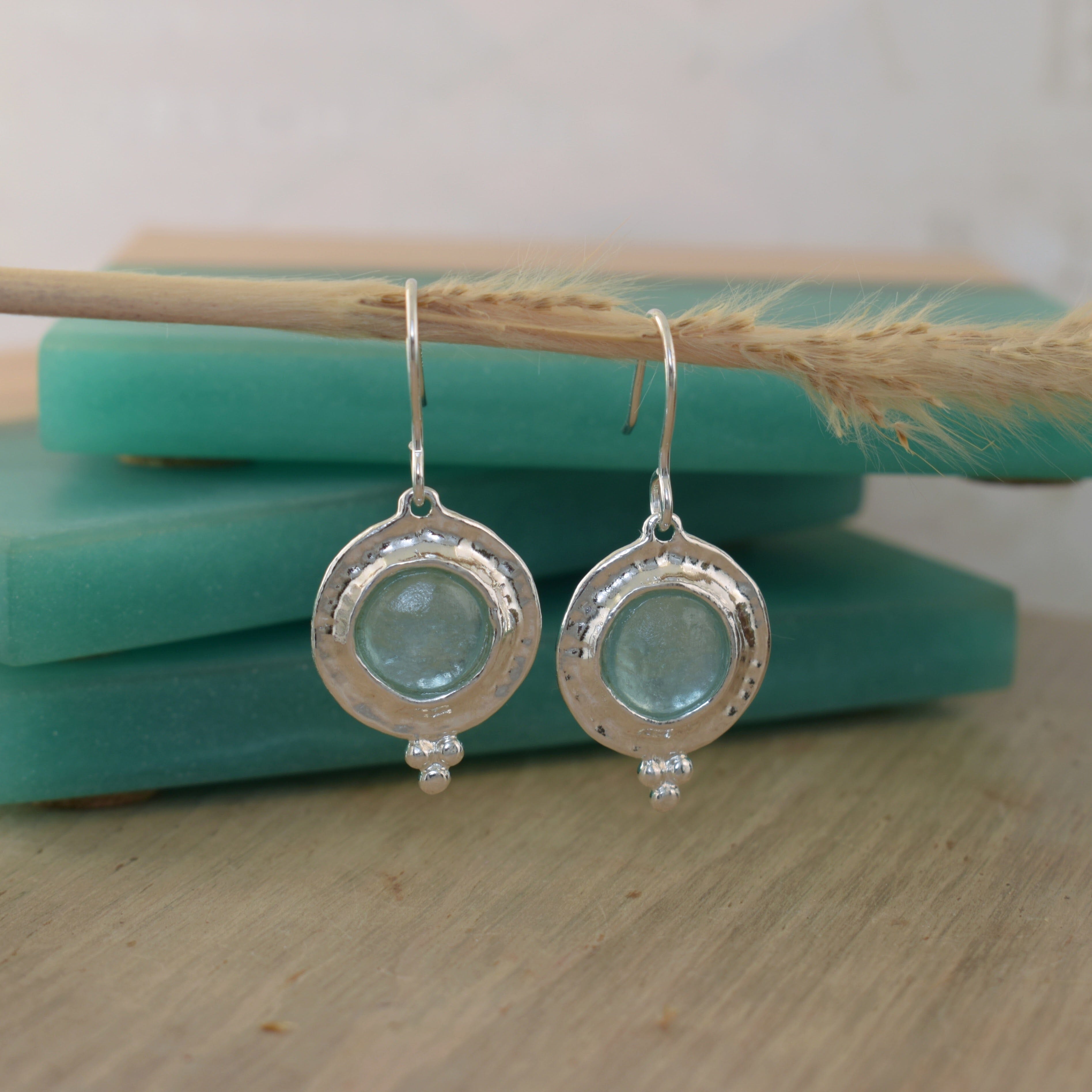 Sterling silver hand crafted dangle earrings