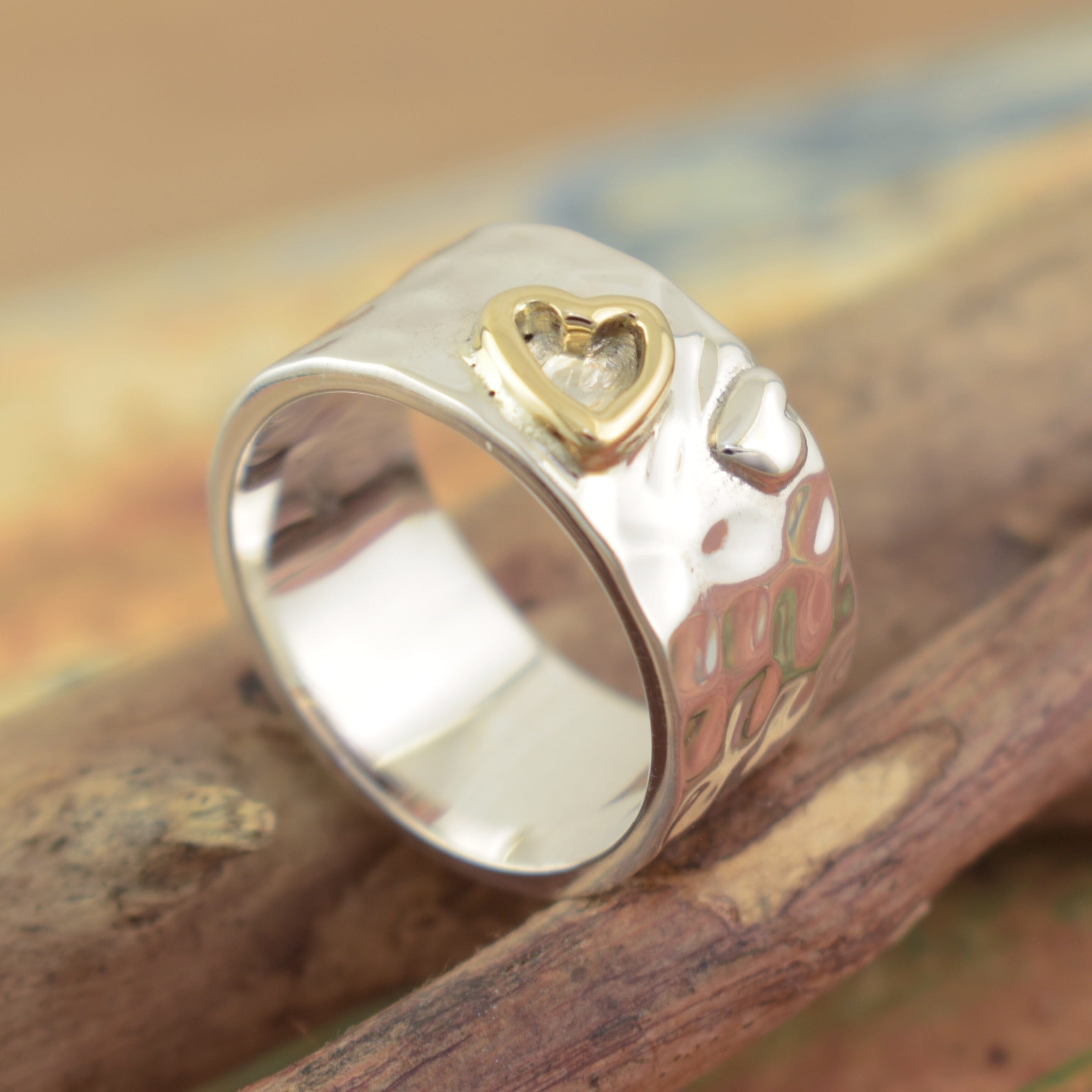 A Piece of my heart ring wide band