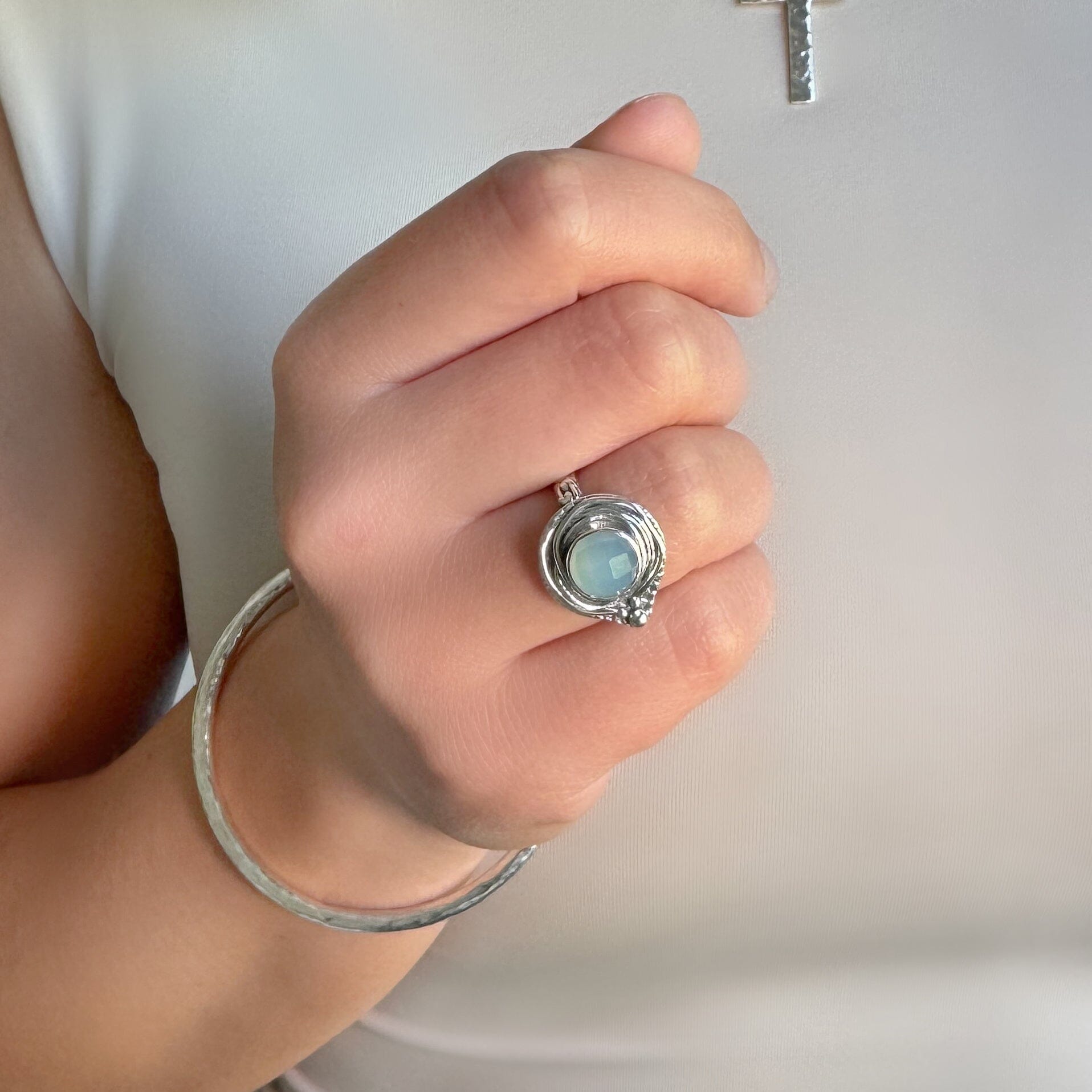 Aqua Lagoon Ring paired with My Go-To Bangle