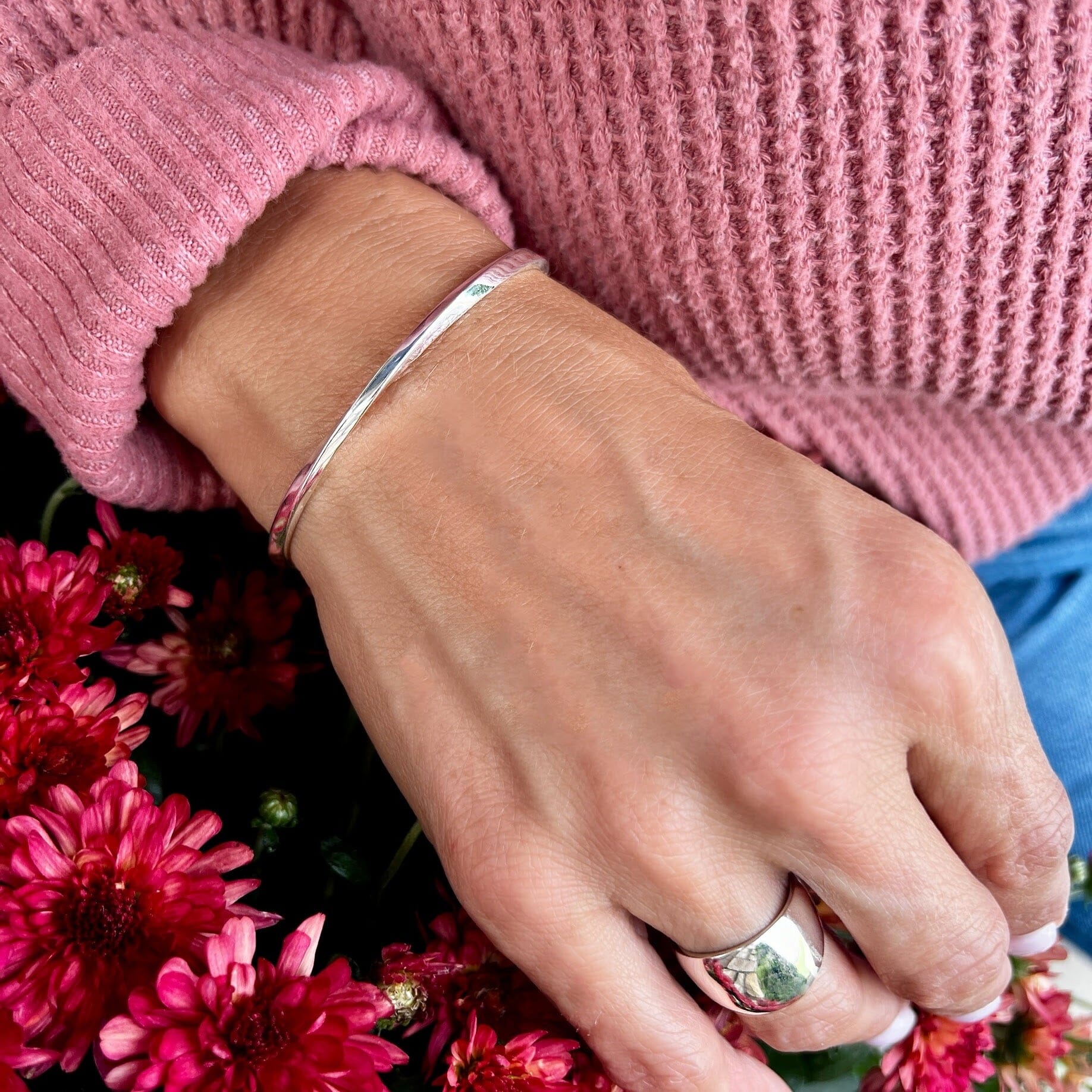Attitude Adjustment Cuff paired with Classic Dome Ring