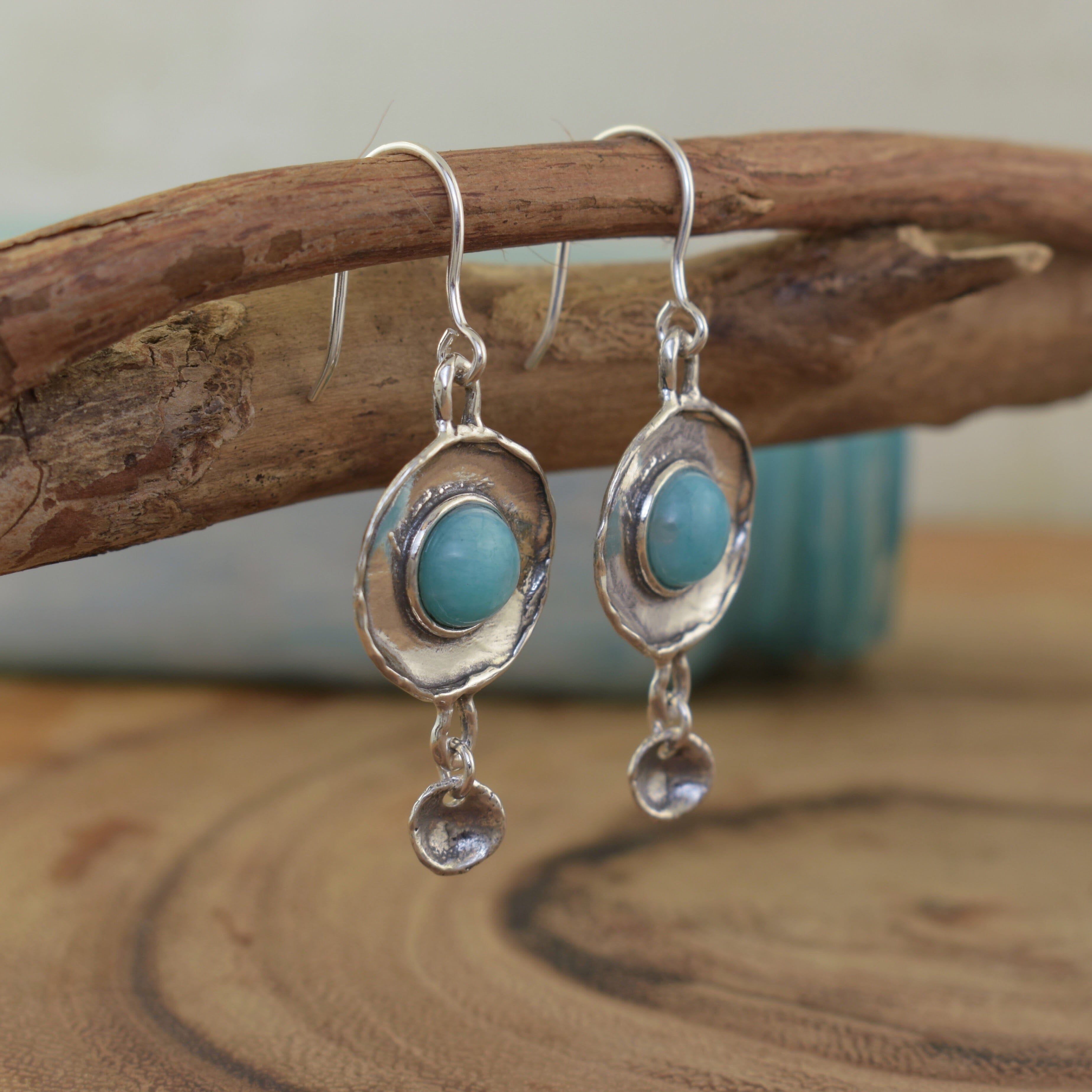 Amazonite stone earrings