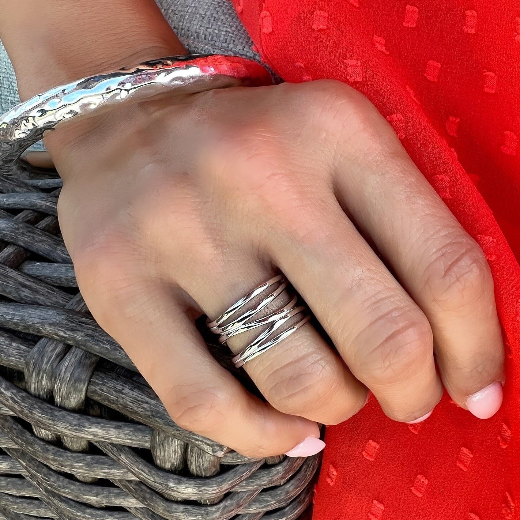 Backroads ring featured with chunky Sonoma Bangle